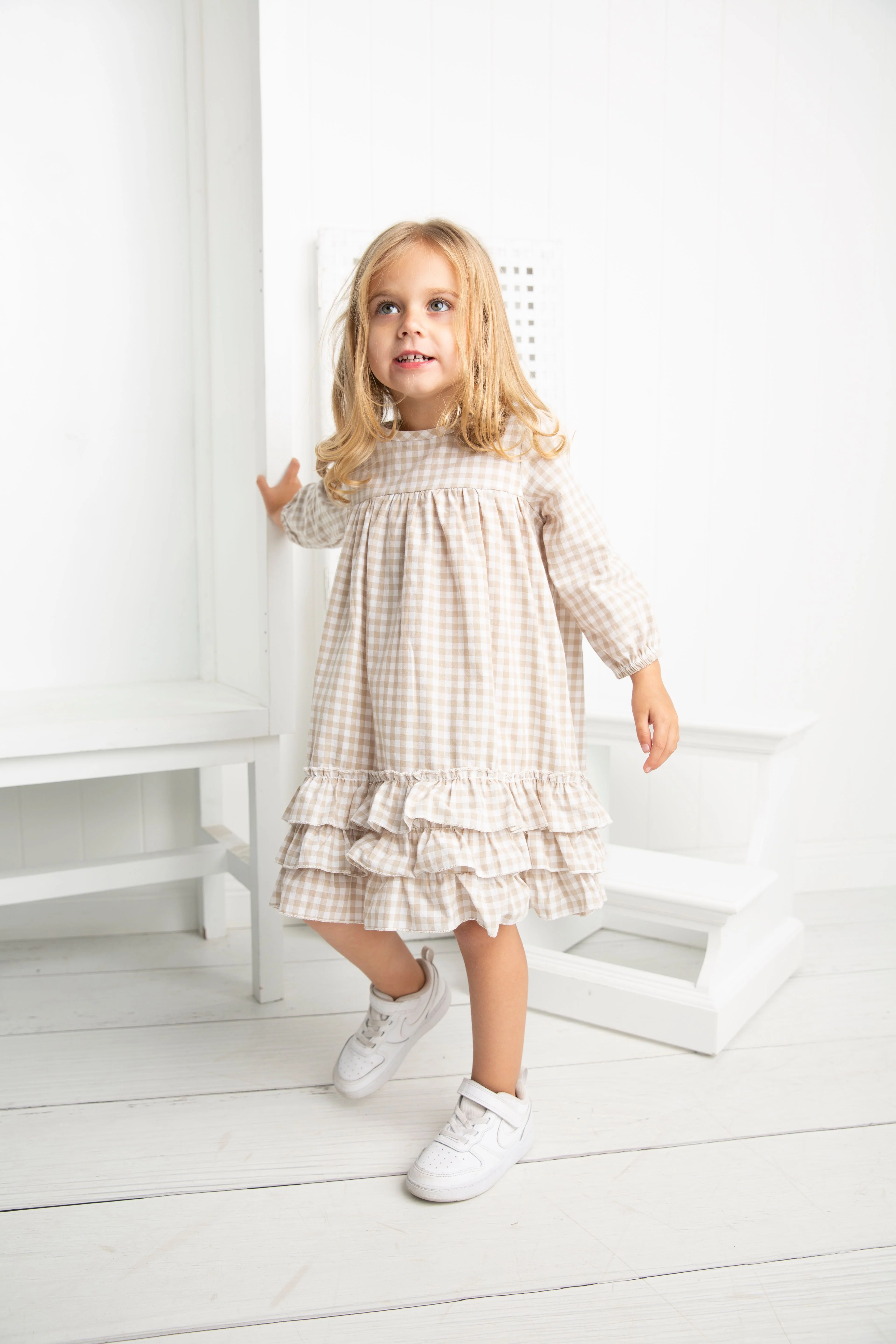 Ivy Check Frill Detailed Dress