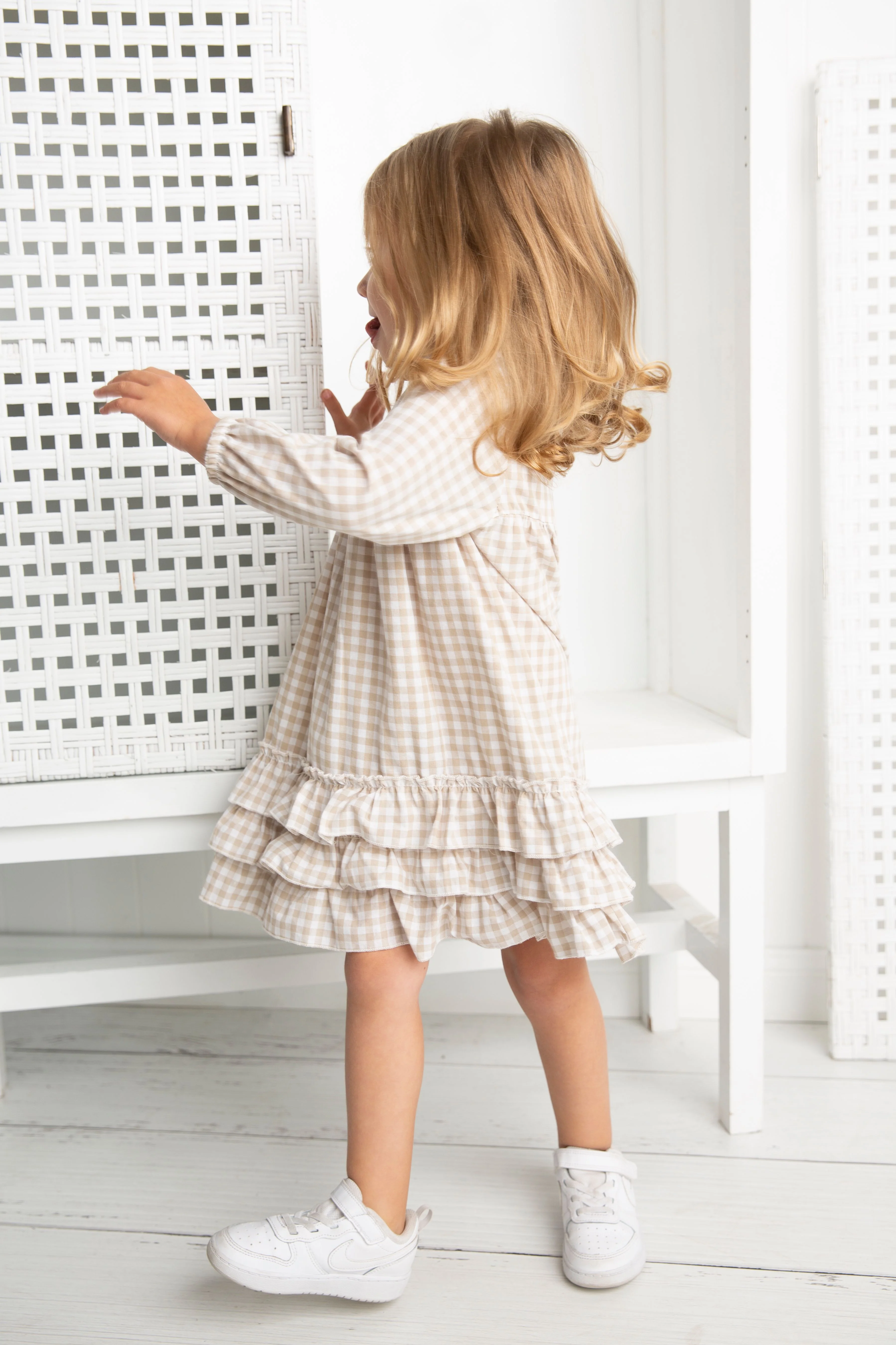 Ivy Check Frill Detailed Dress - Image 5