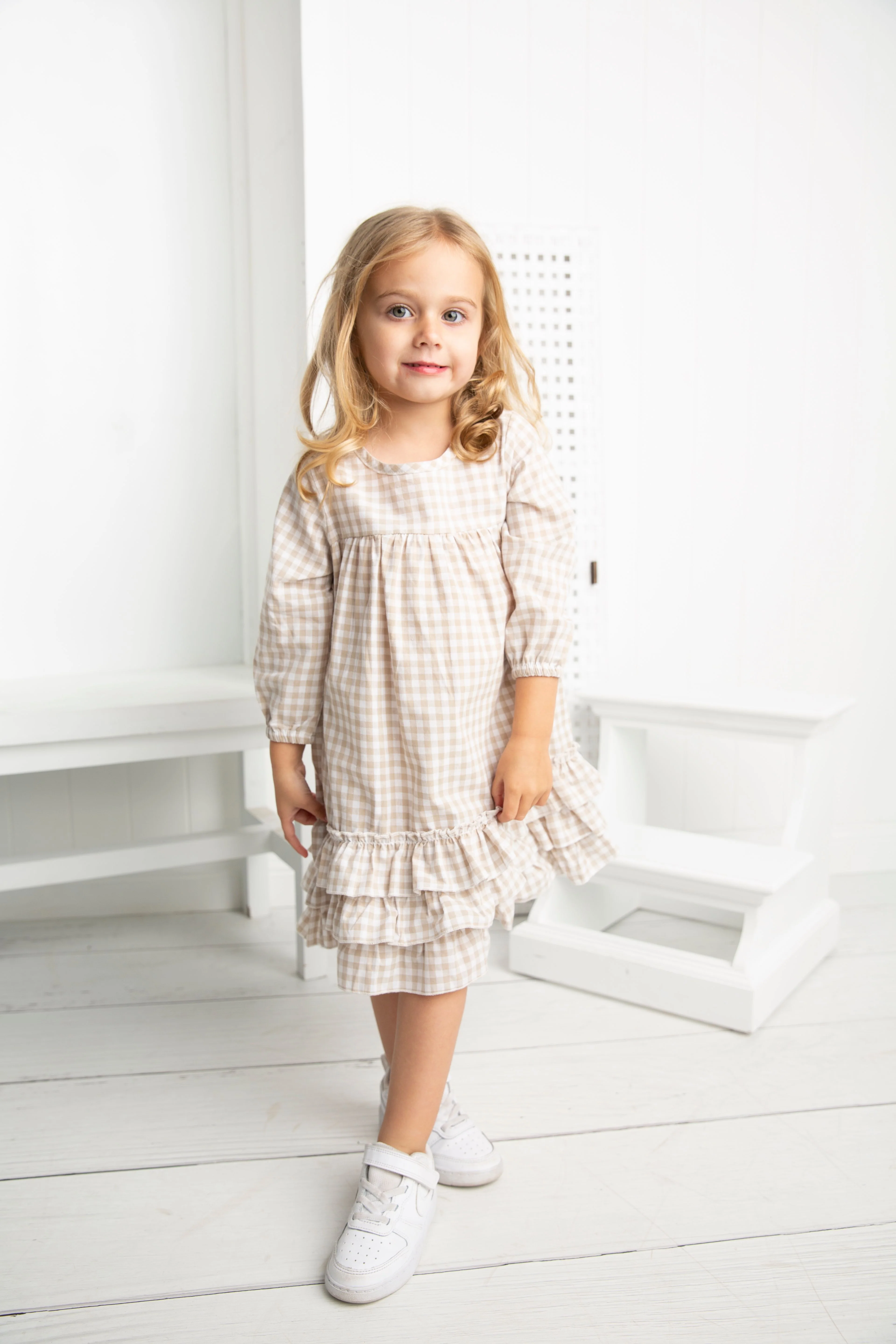 Ivy Check Frill Detailed Dress - Image 7