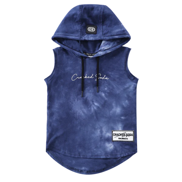 Javier Hooded Essential Tank - Blue Wash - Image 5
