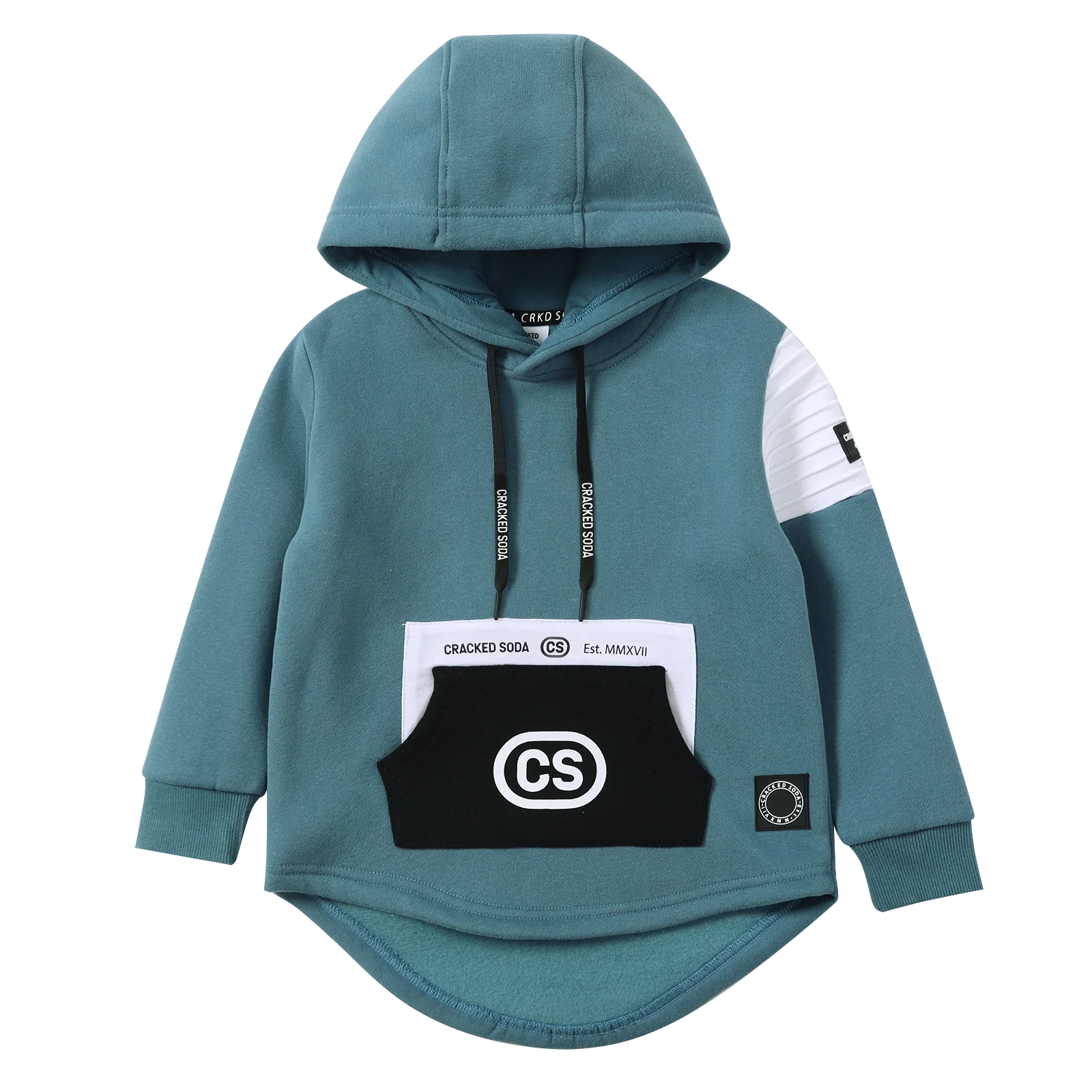 Jet Detailed Pocket Hoodie - Teal - Image 5