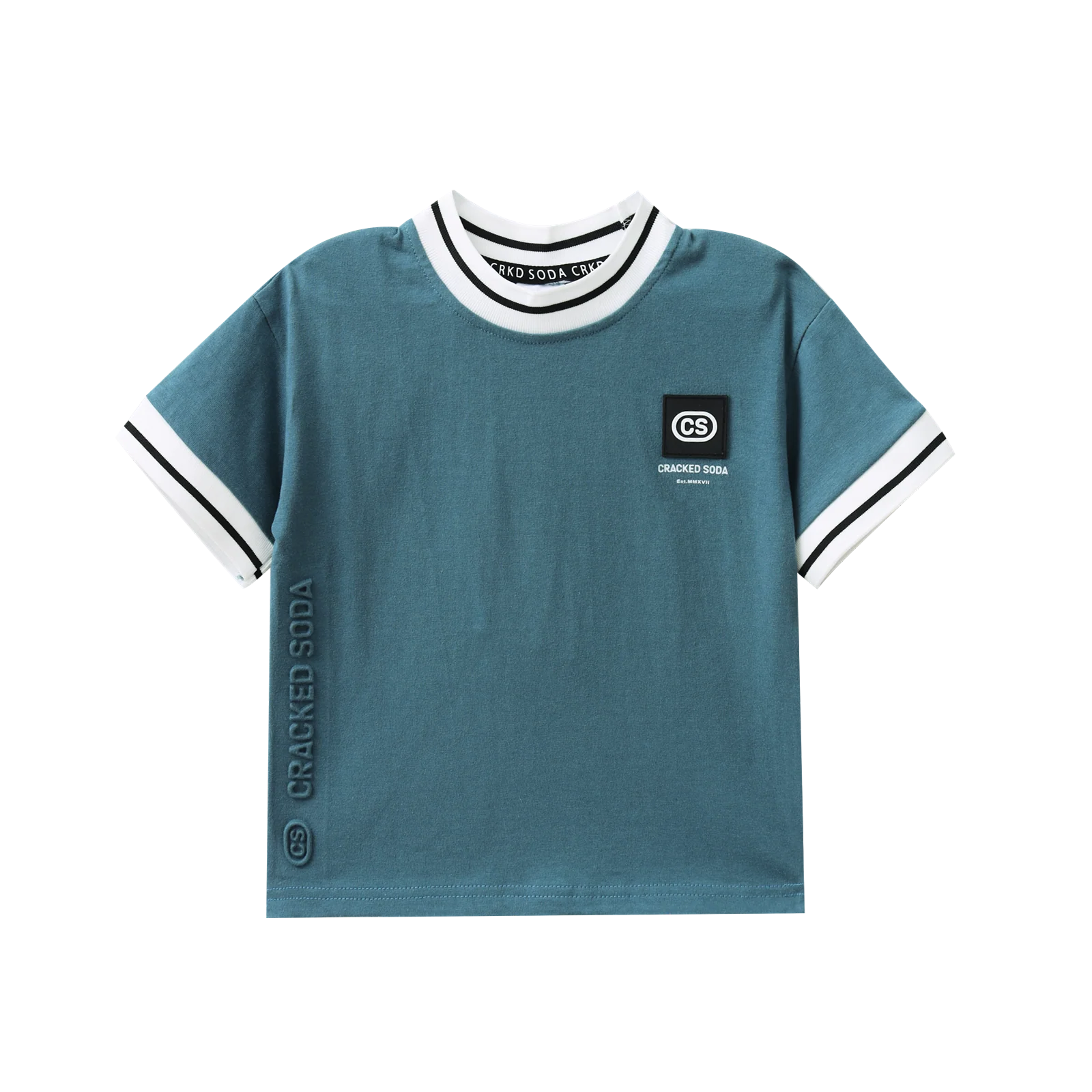 Jet Detailed Trim Tee - Teal - Image 4