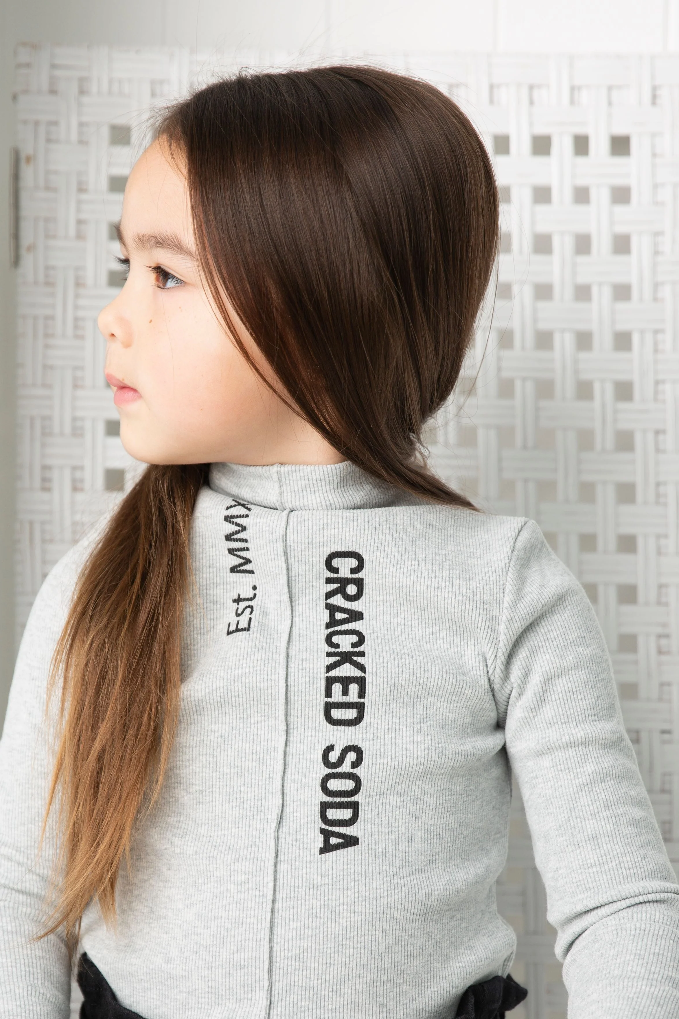 Jewel Ribbed Detail Long Sleeve - Grey Marl