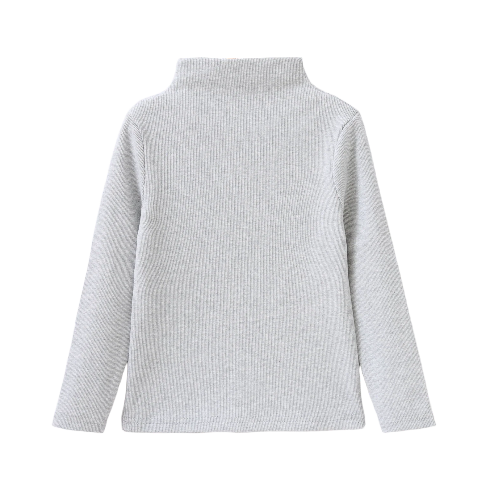 Jewel Ribbed Detail Long Sleeve - Grey Marl - Image 4