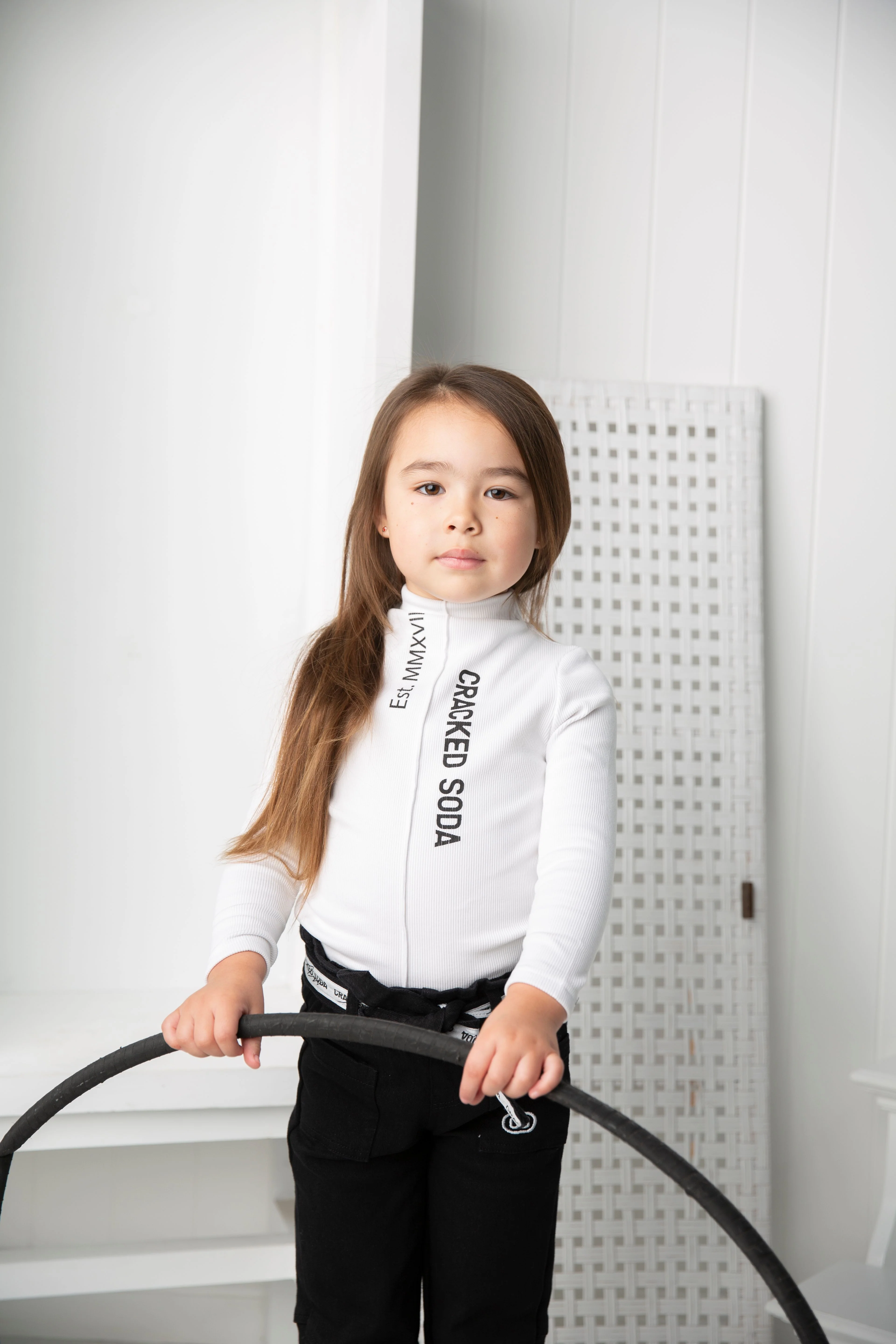 Jewel Ribbed Detail Long Sleeve - White - Image 3