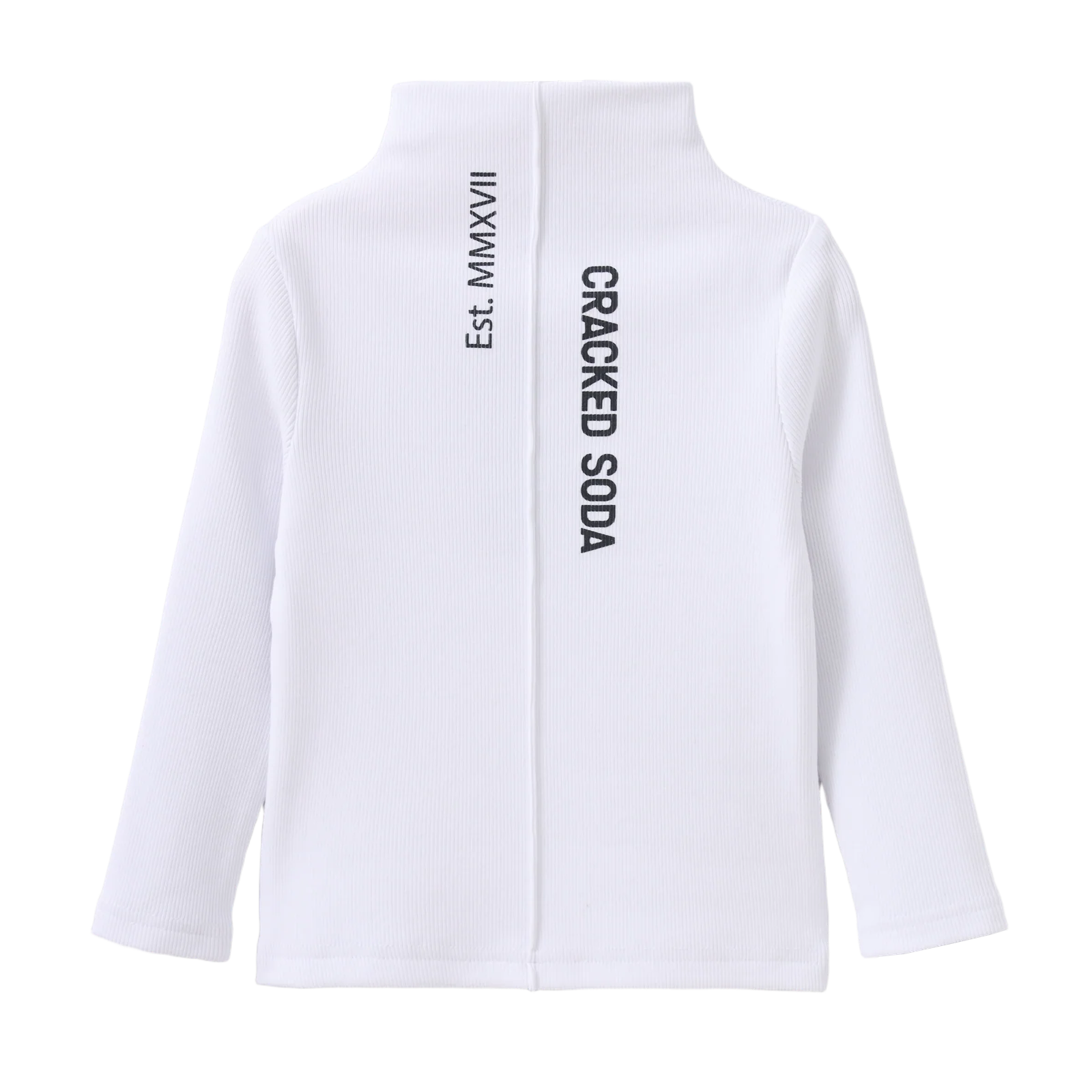 Jewel Ribbed Detail Long Sleeve - White - Image 4