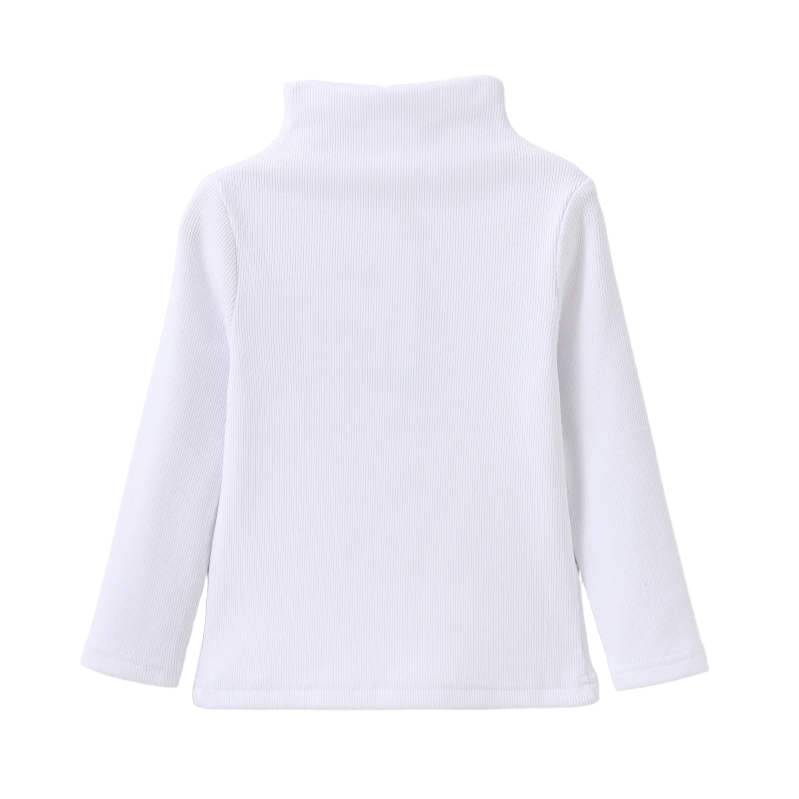 Jewel Ribbed Detail Long Sleeve - White - Image 5