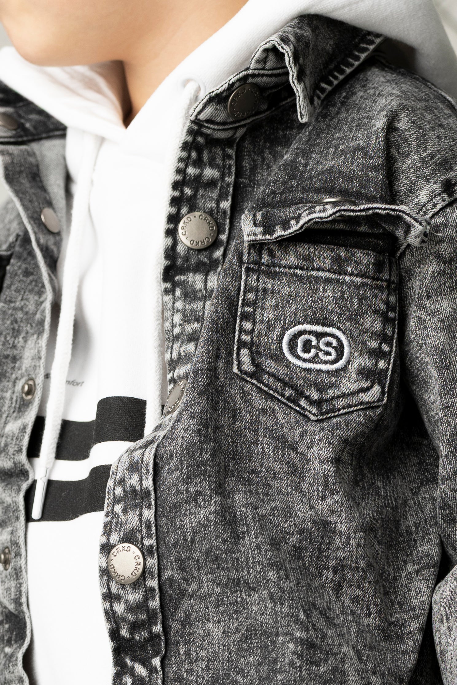 JJ Essential Denim Jacket - Ash - Image 4