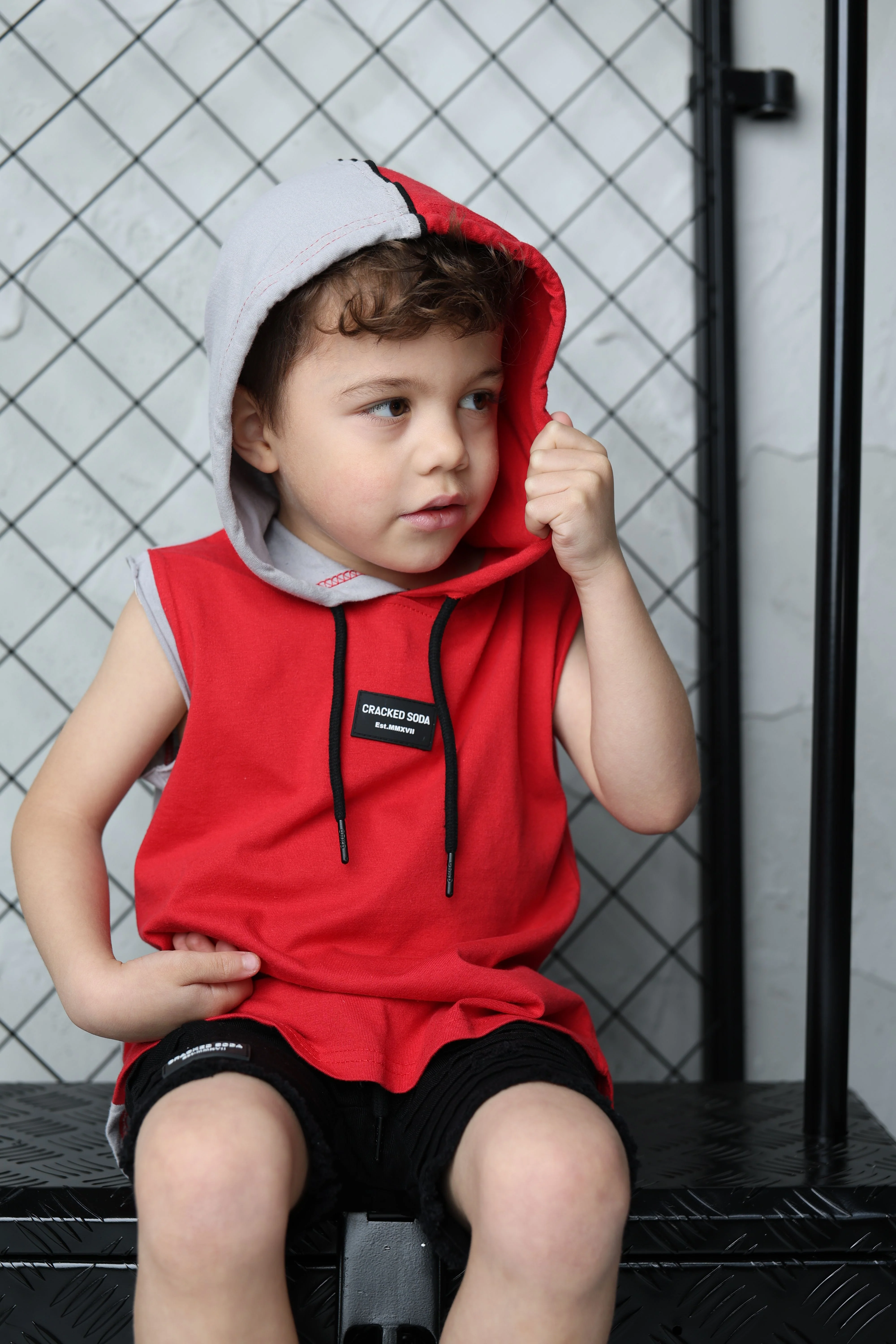 Josh CRKD Tank - Red/Grey - Image 5