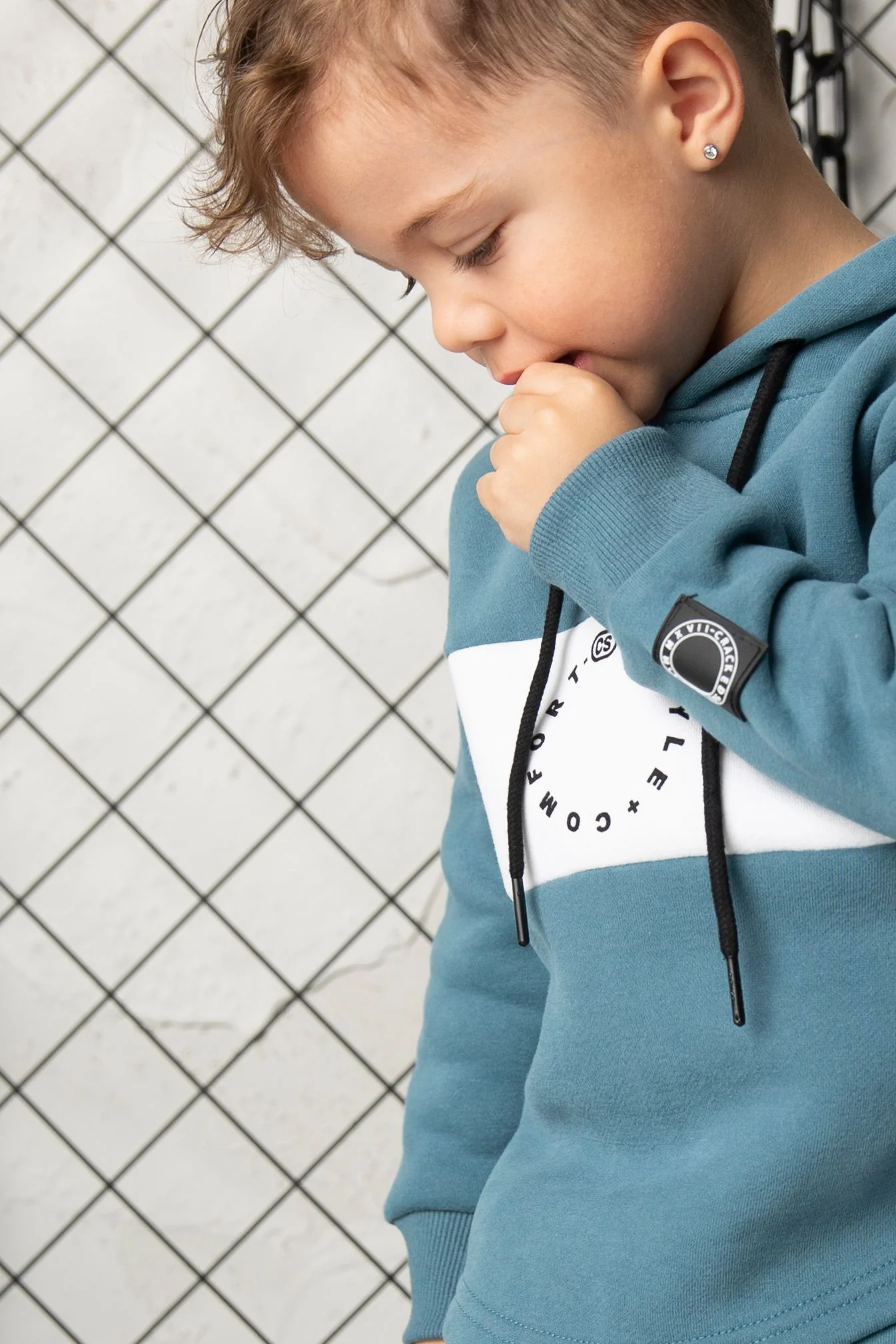 Julian Detailed Back Hoodie - Teal - Image 2