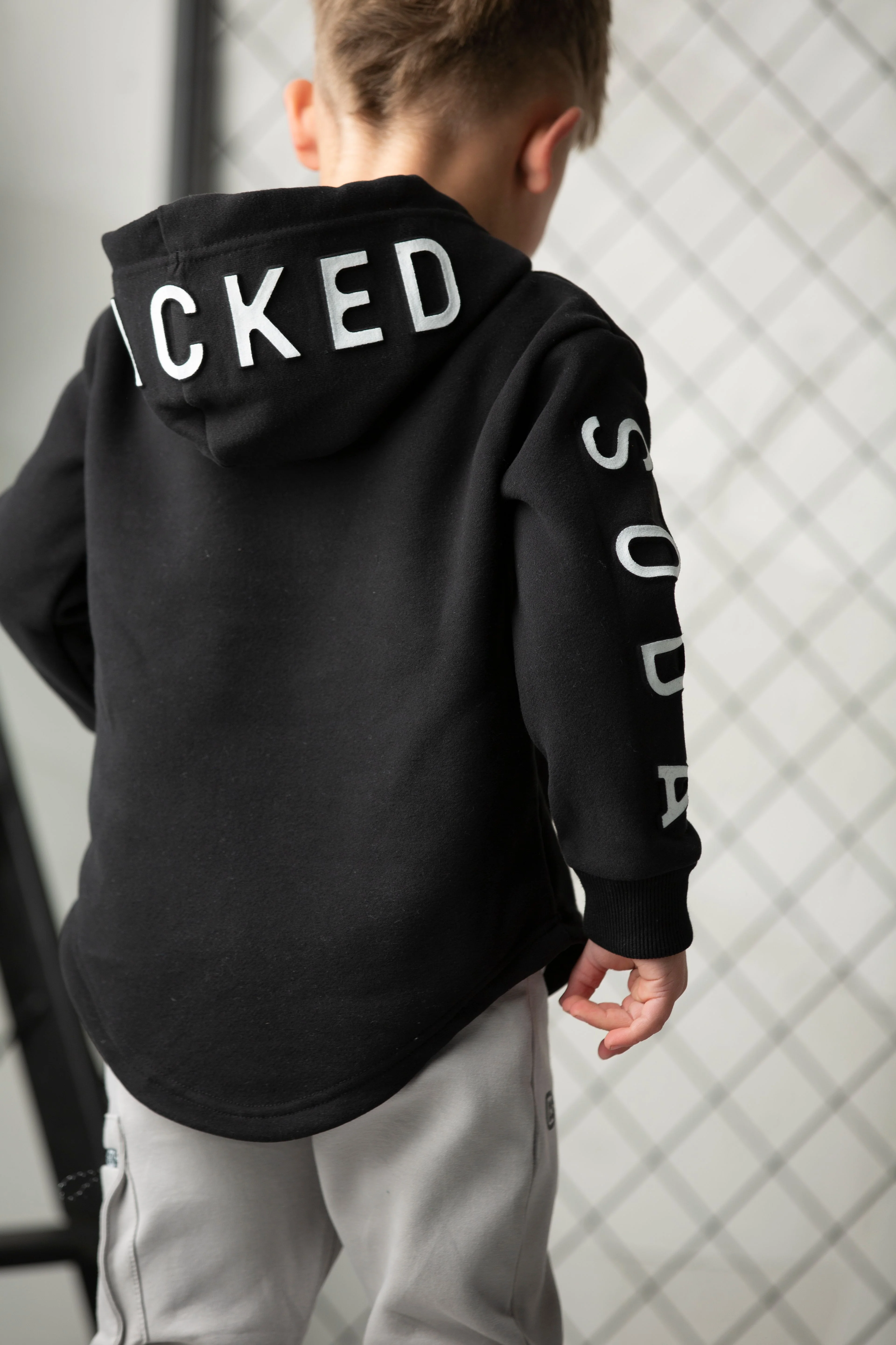 Luca Detailed Hoodie  - Black - Image 3