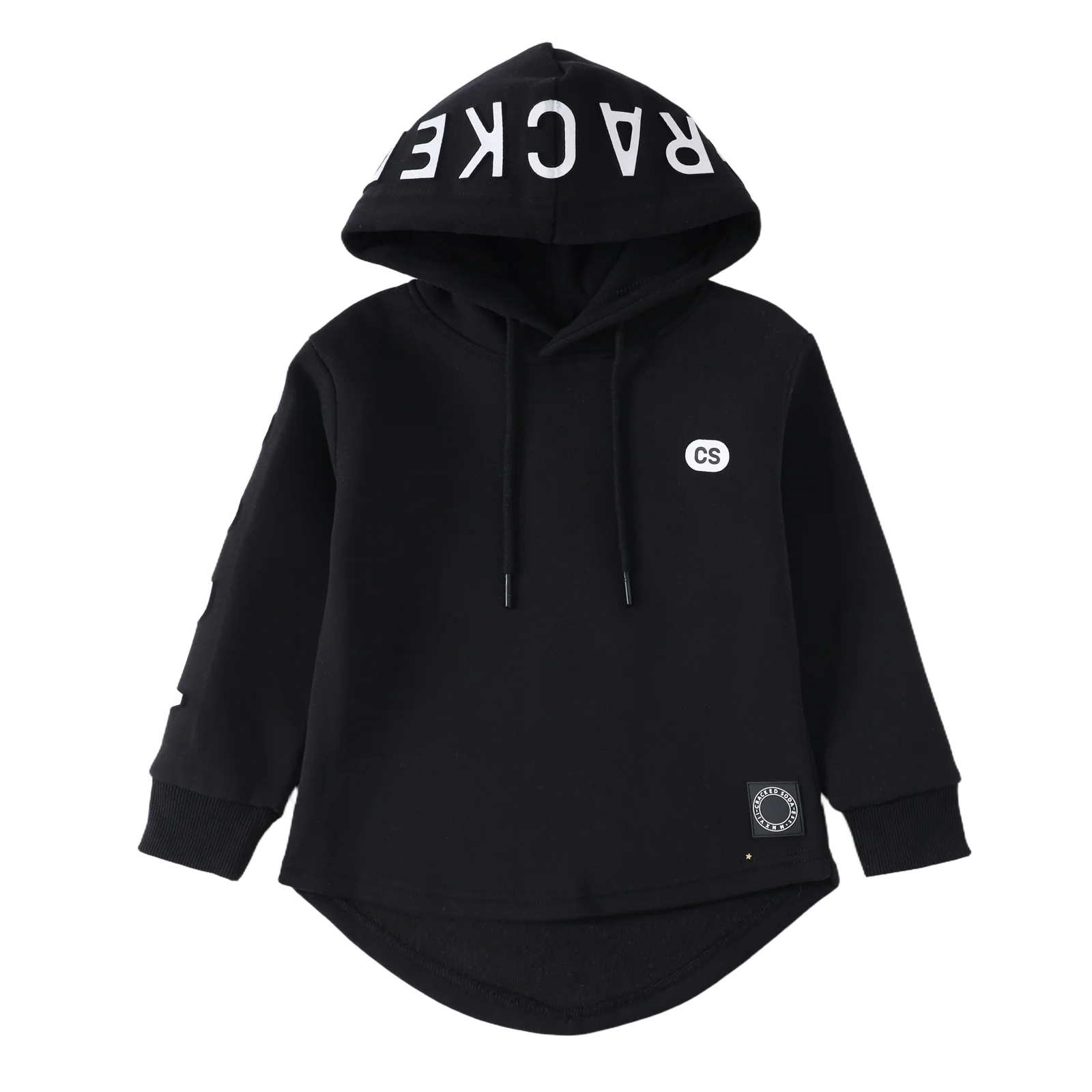 Luca Detailed Hoodie  - Black - Image 5