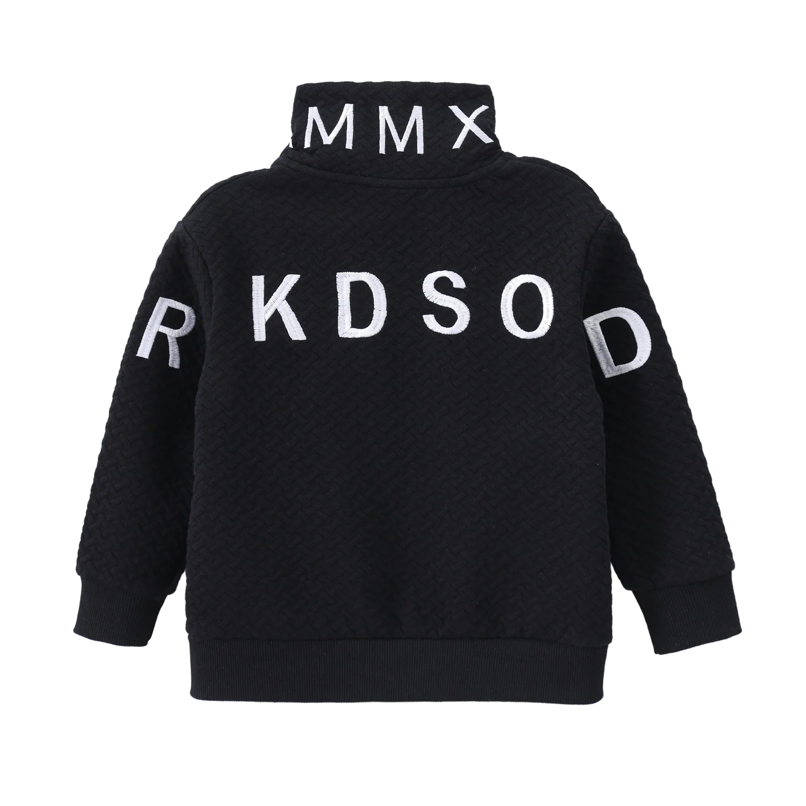 Luca Detailed Neck Zip Crew - Black - Image 10