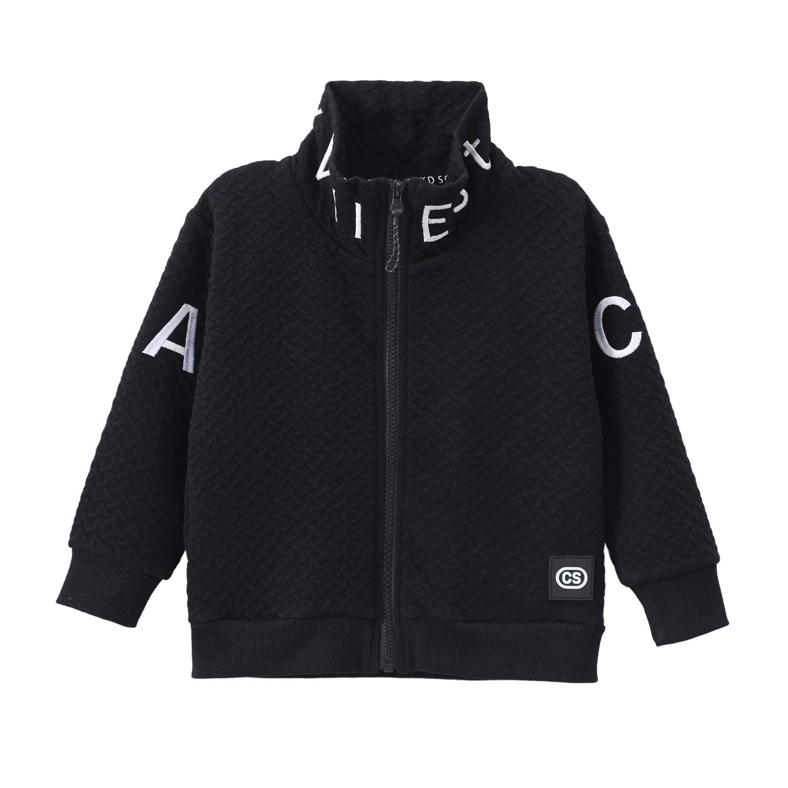 Luca Detailed Neck Zip Crew - Black - Image 9