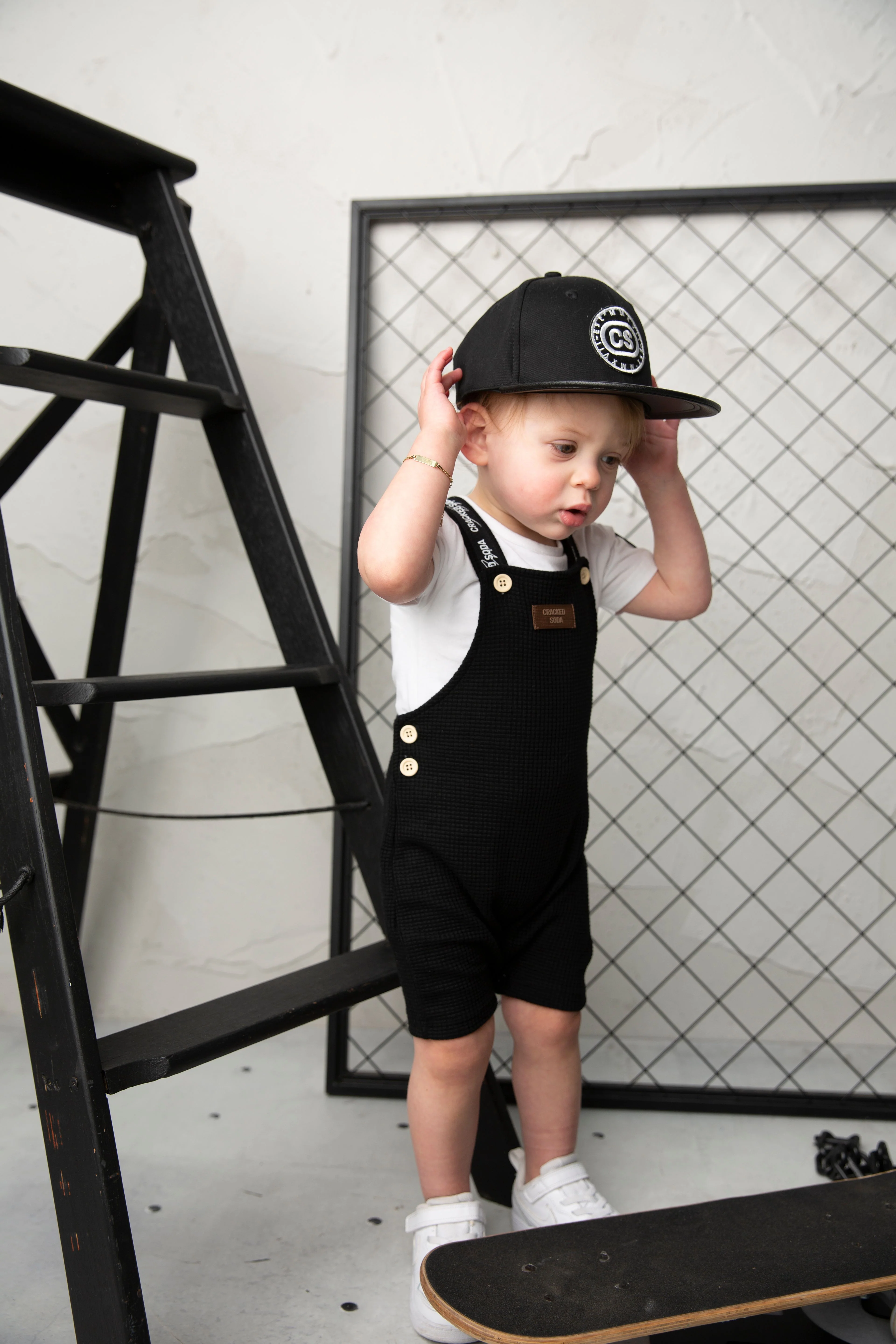 Luca Waffle Overal Set - Black - Image 3