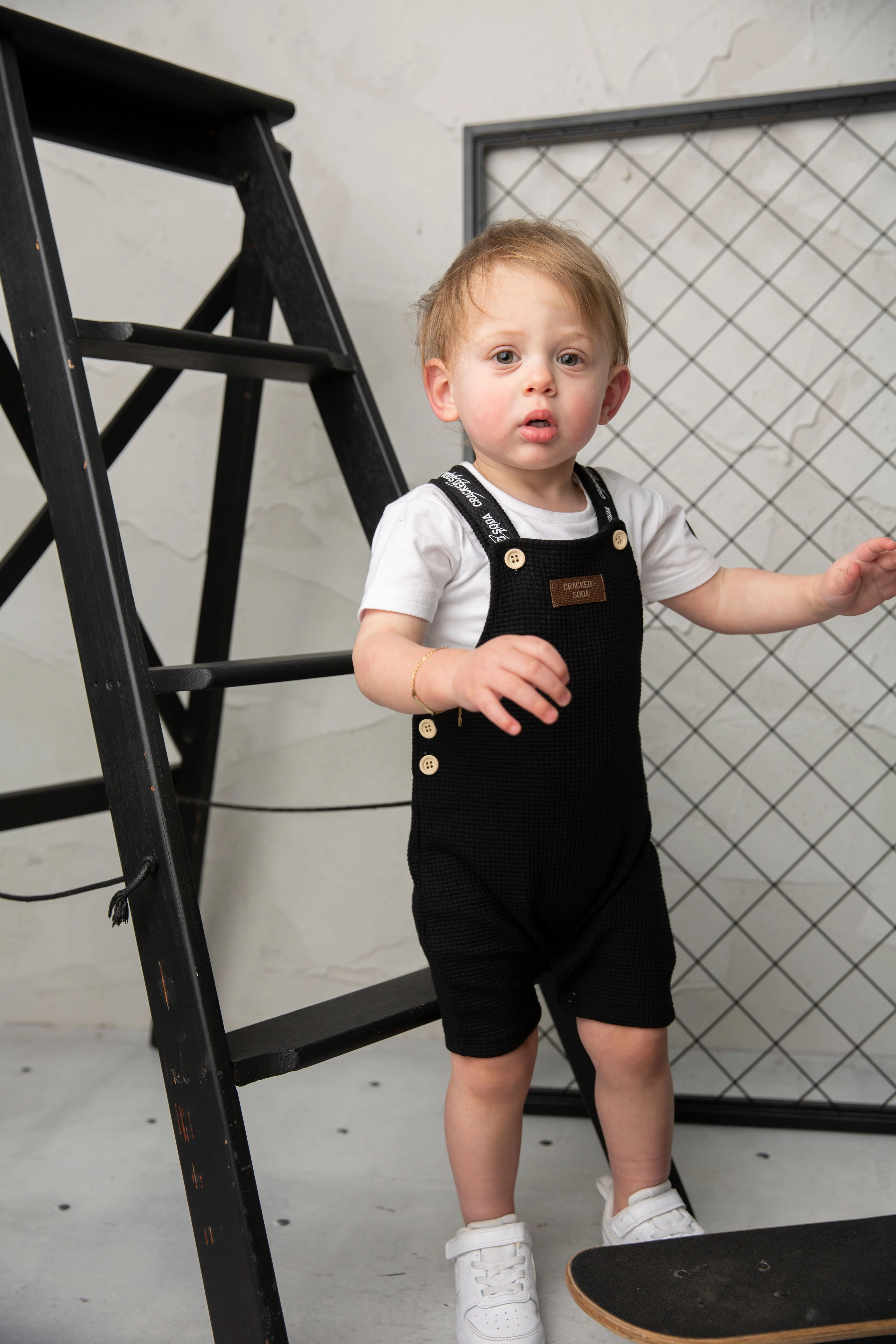 Luca Waffle Overal Set - Black - Image 6