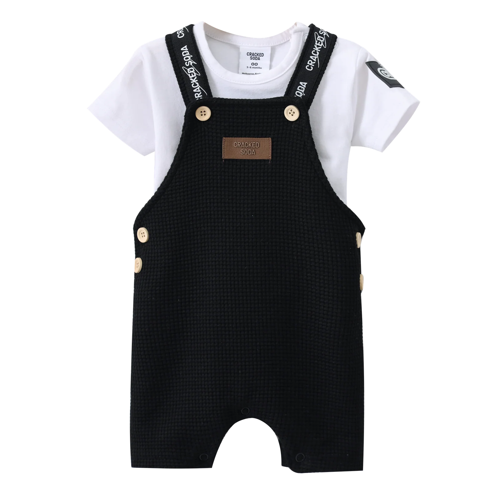 Luca Waffle Overal Set - Black - Image 7