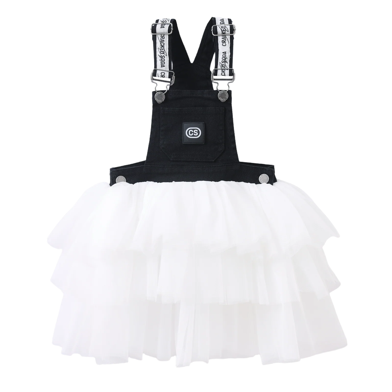 Luna Detailed Pinafore Tutu - Black/White - Image 6