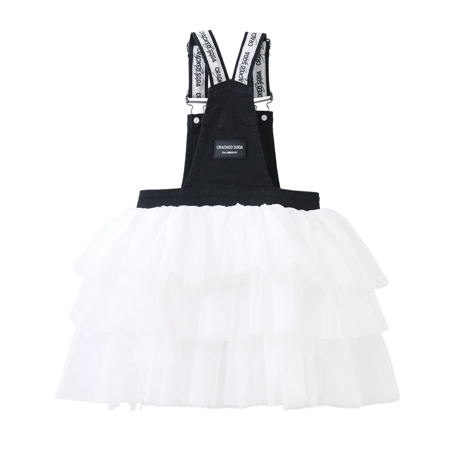 Luna Detailed Pinafore Tutu - Black/White - Image 7