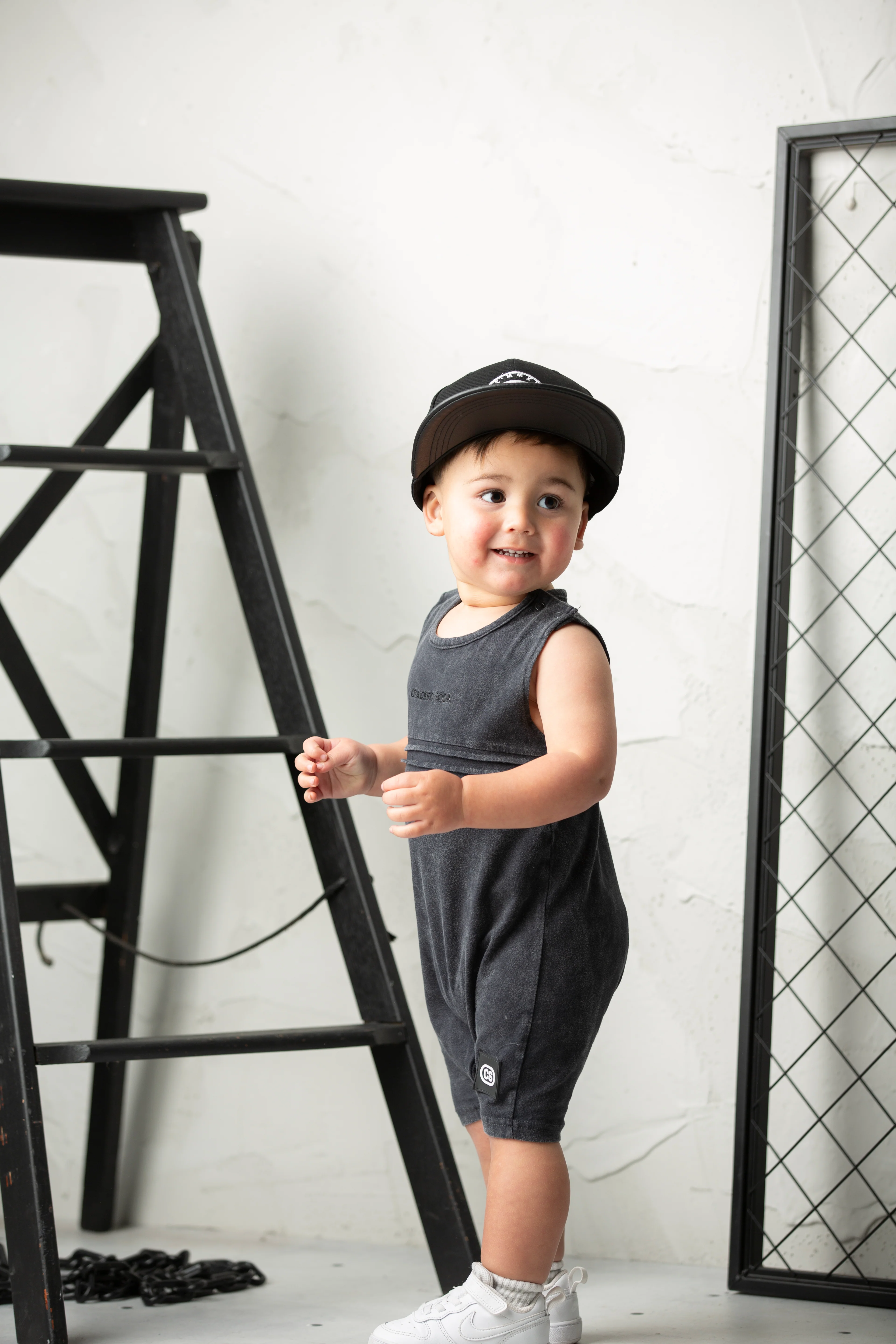 Mateo Detailed Romper - Washed Ash - Image 2