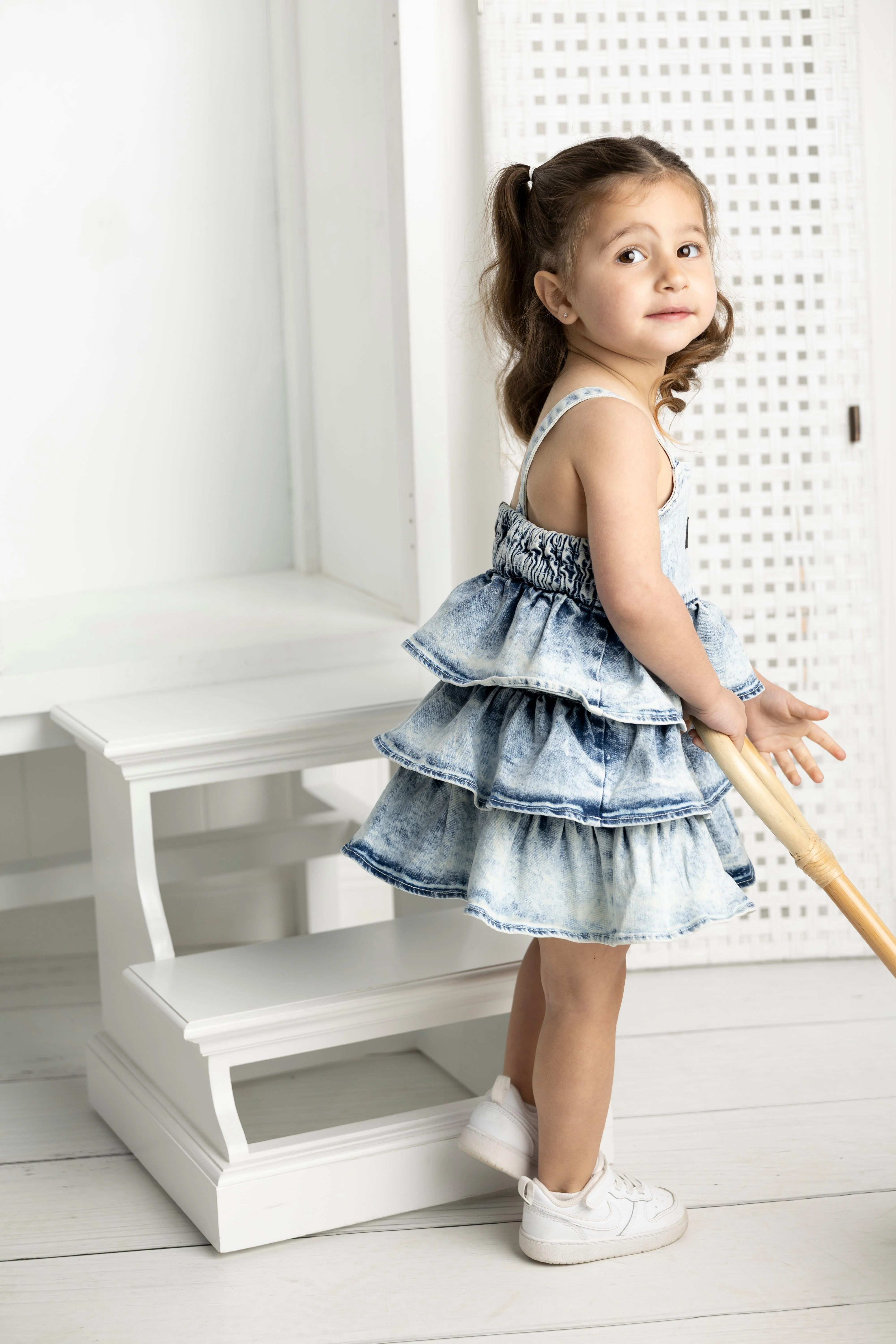 Mia Layer Dress - Denim Blue - Image 2