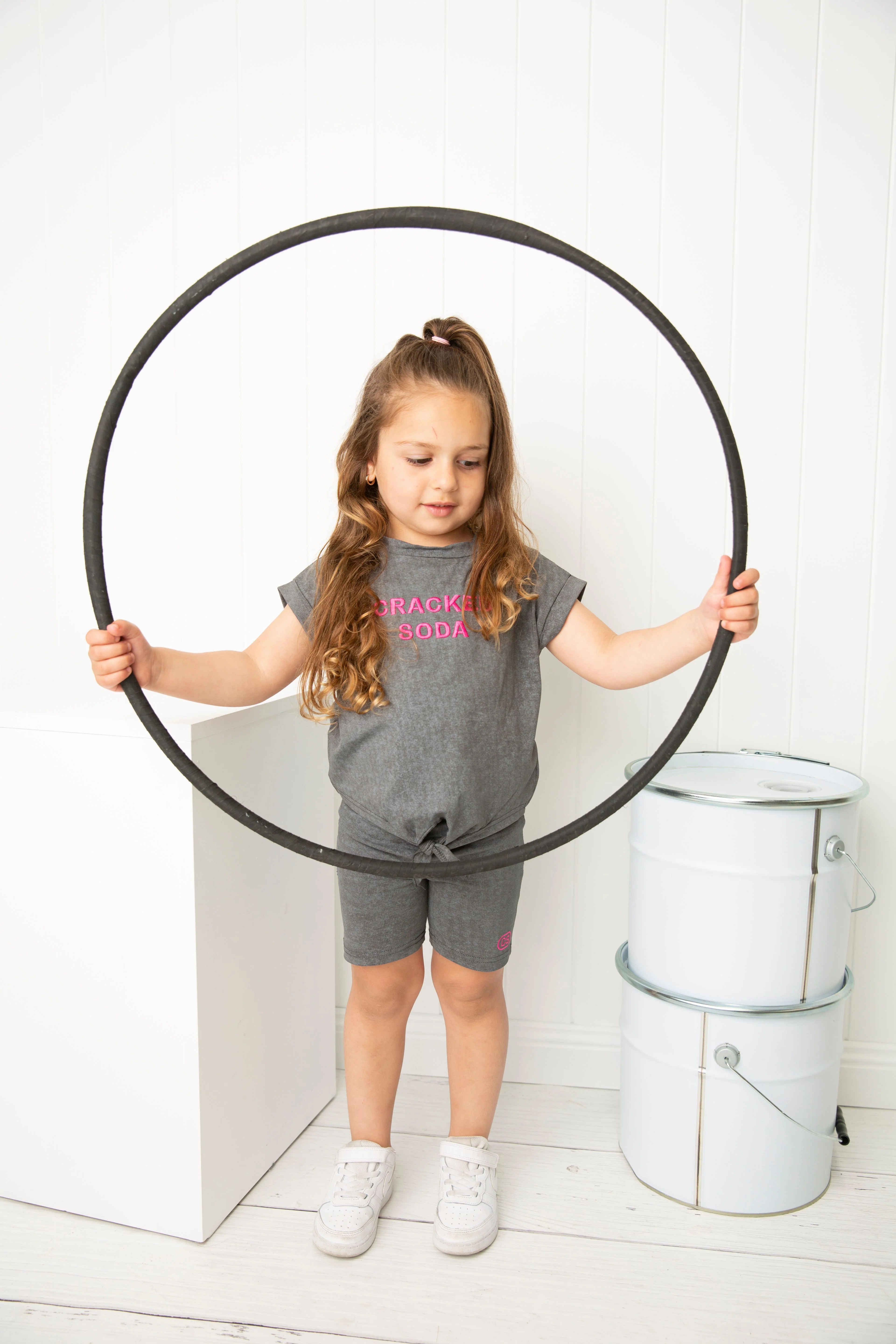 Mila Casual Tie Top - Grey Wash - Image 3