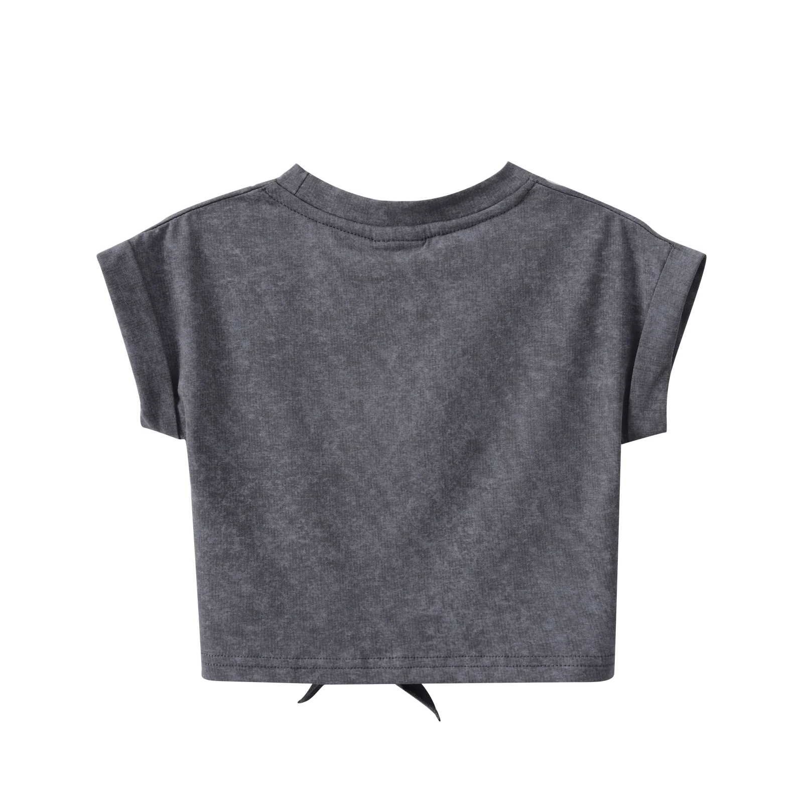 Mila Casual Tie Top - Grey Wash - Image 5