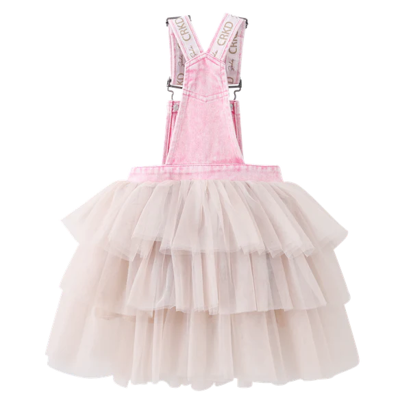 Mila Pinafore - Pink/Beige - Image 5