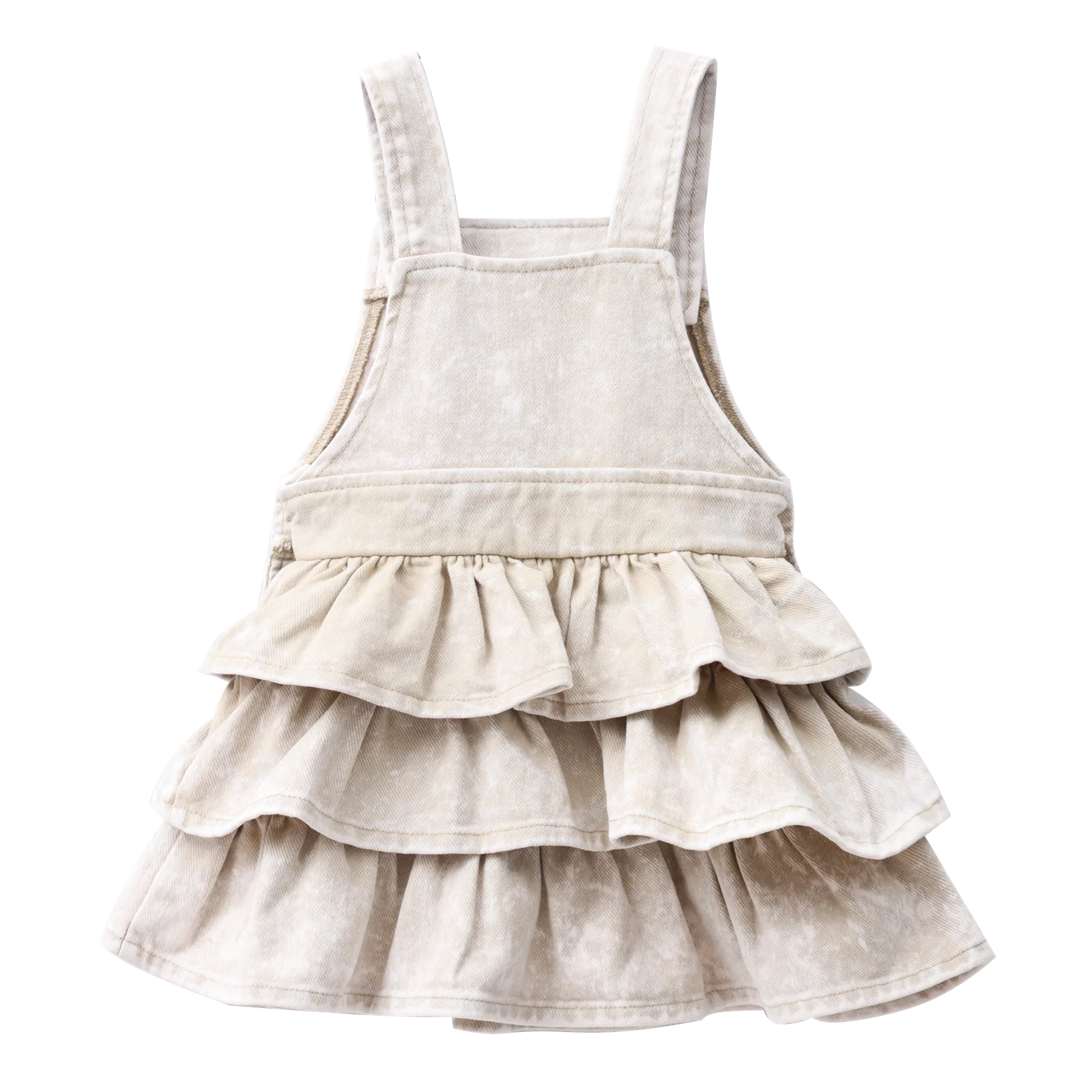 Molly Denim Pinafore - Beige - Image 8