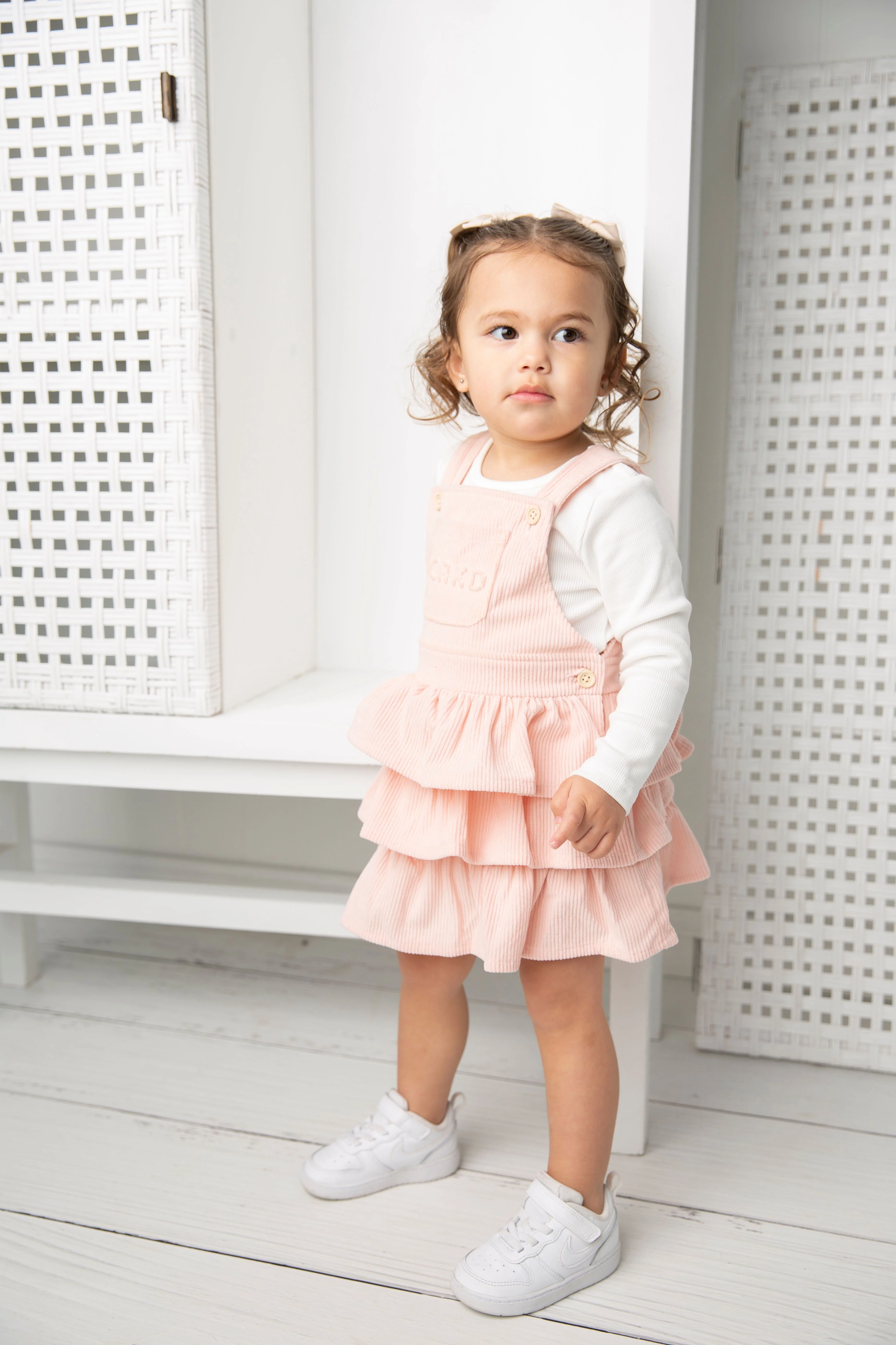 Molly Cord Pinafore - Pink - Image 3