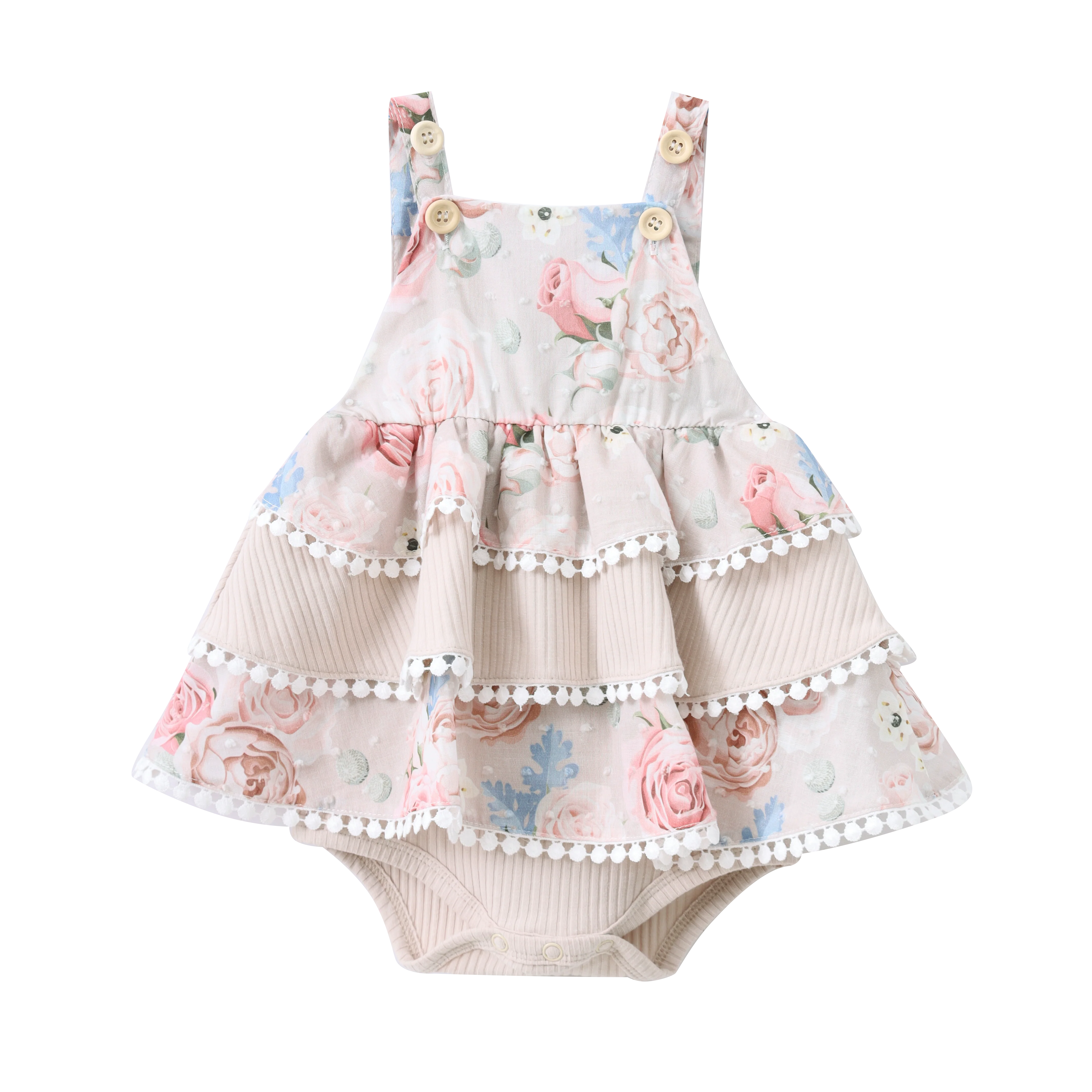 Naomi Bodysuit Layered Dress - Floral - Image 5