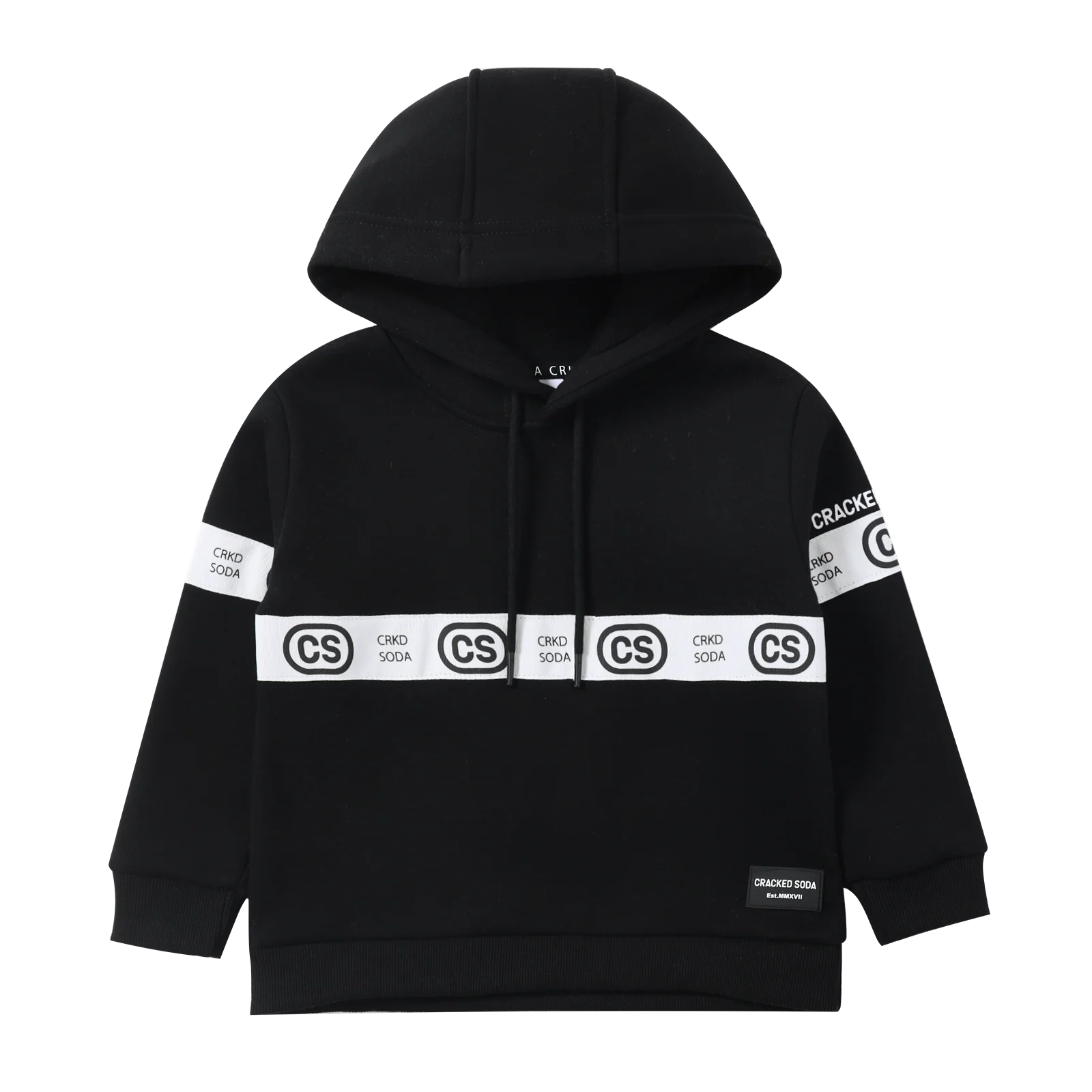 Noah Detailed Strip Hoodie - Black - Image 3
