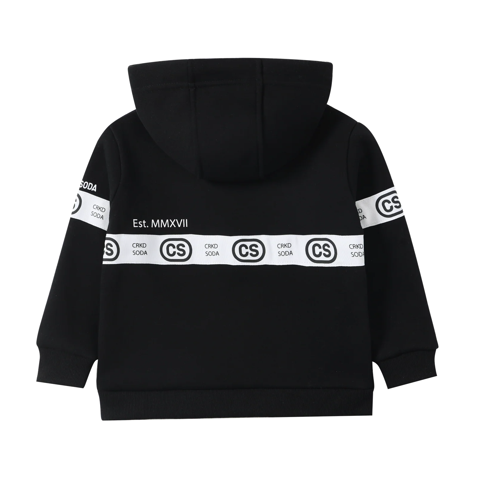 Noah Detailed Strip Hoodie - Black - Image 4