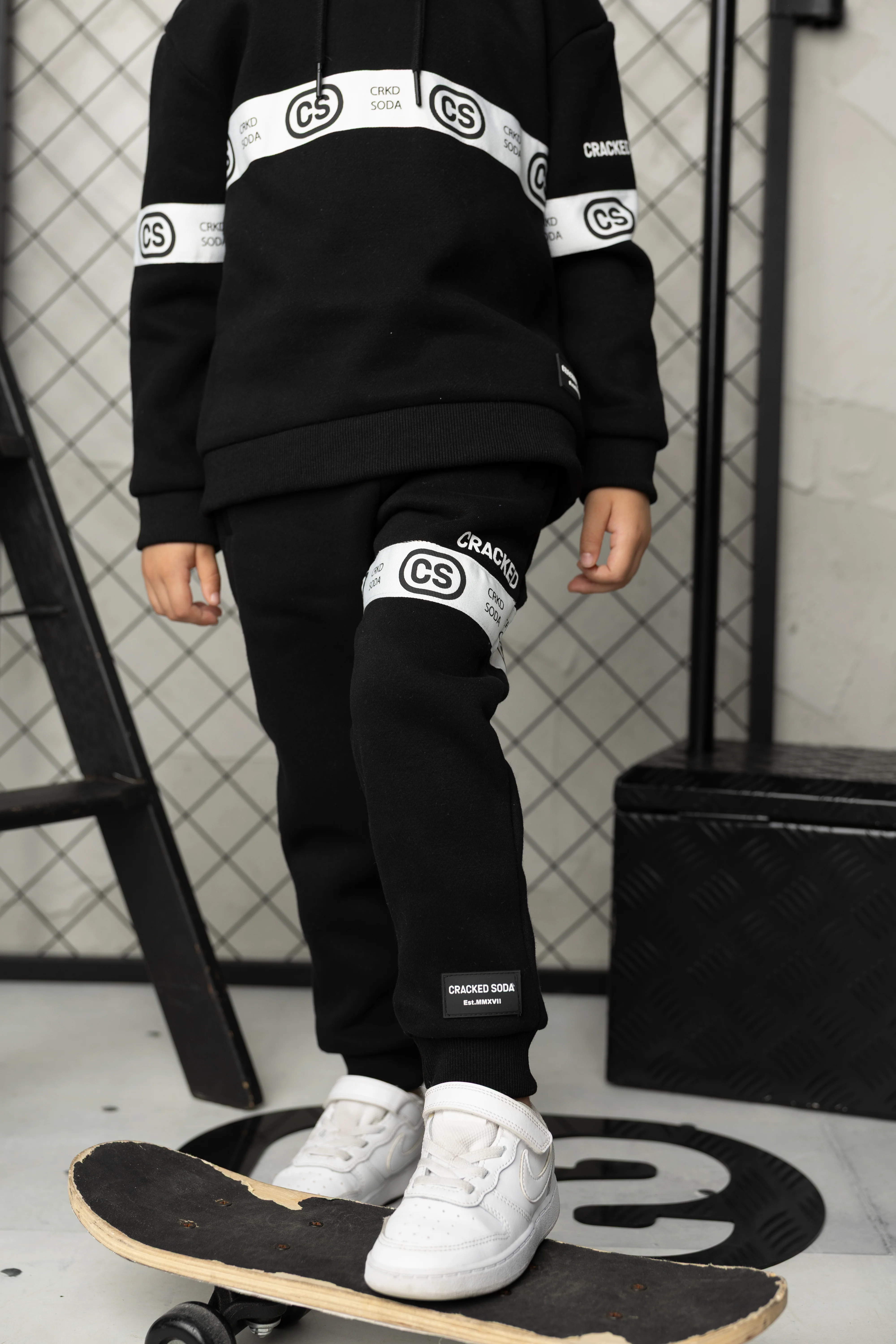 Noah Detailed Strip Trackpant - Black - Image 2
