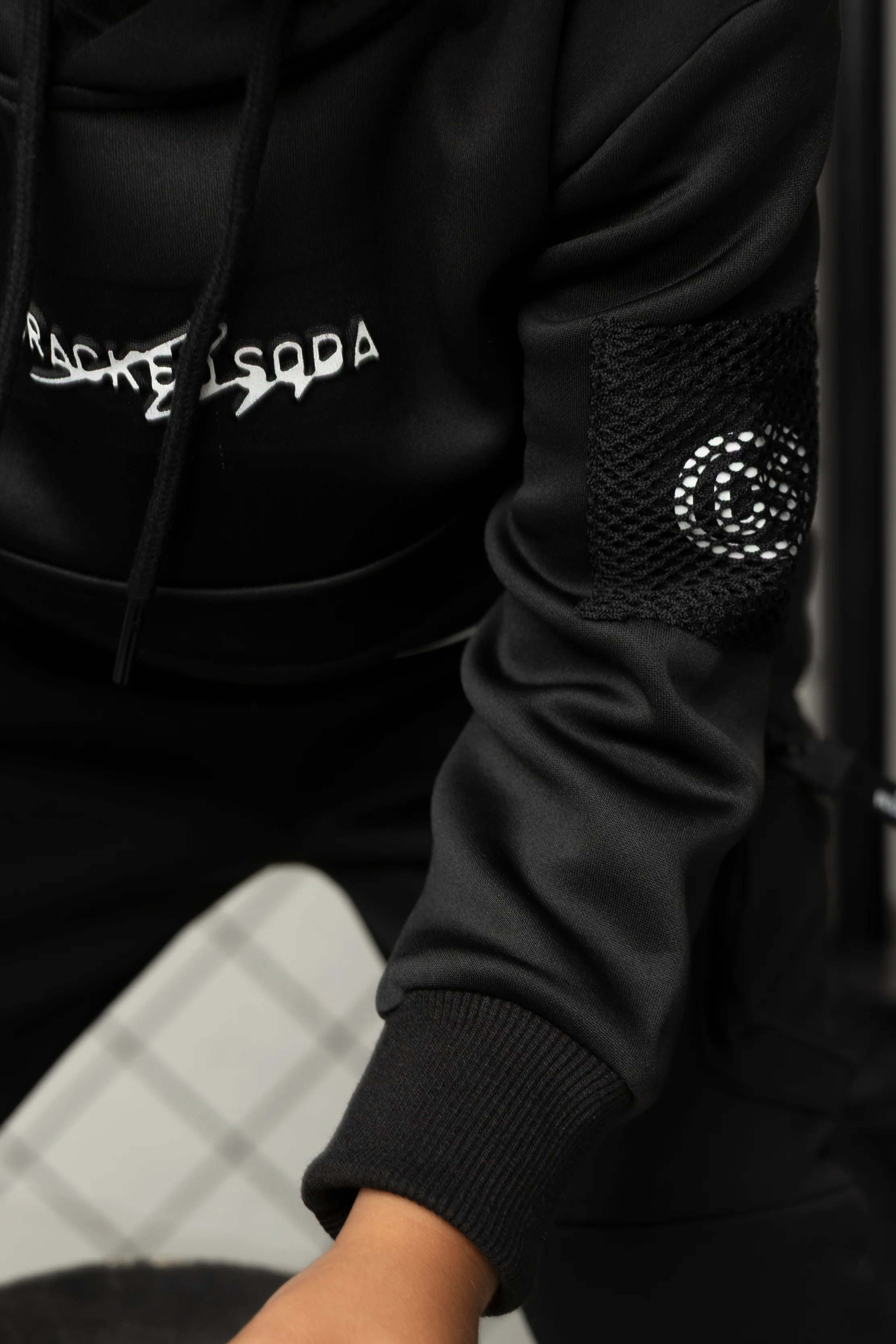 Noah Elevated Pocket Hoodie - Black - Image 3