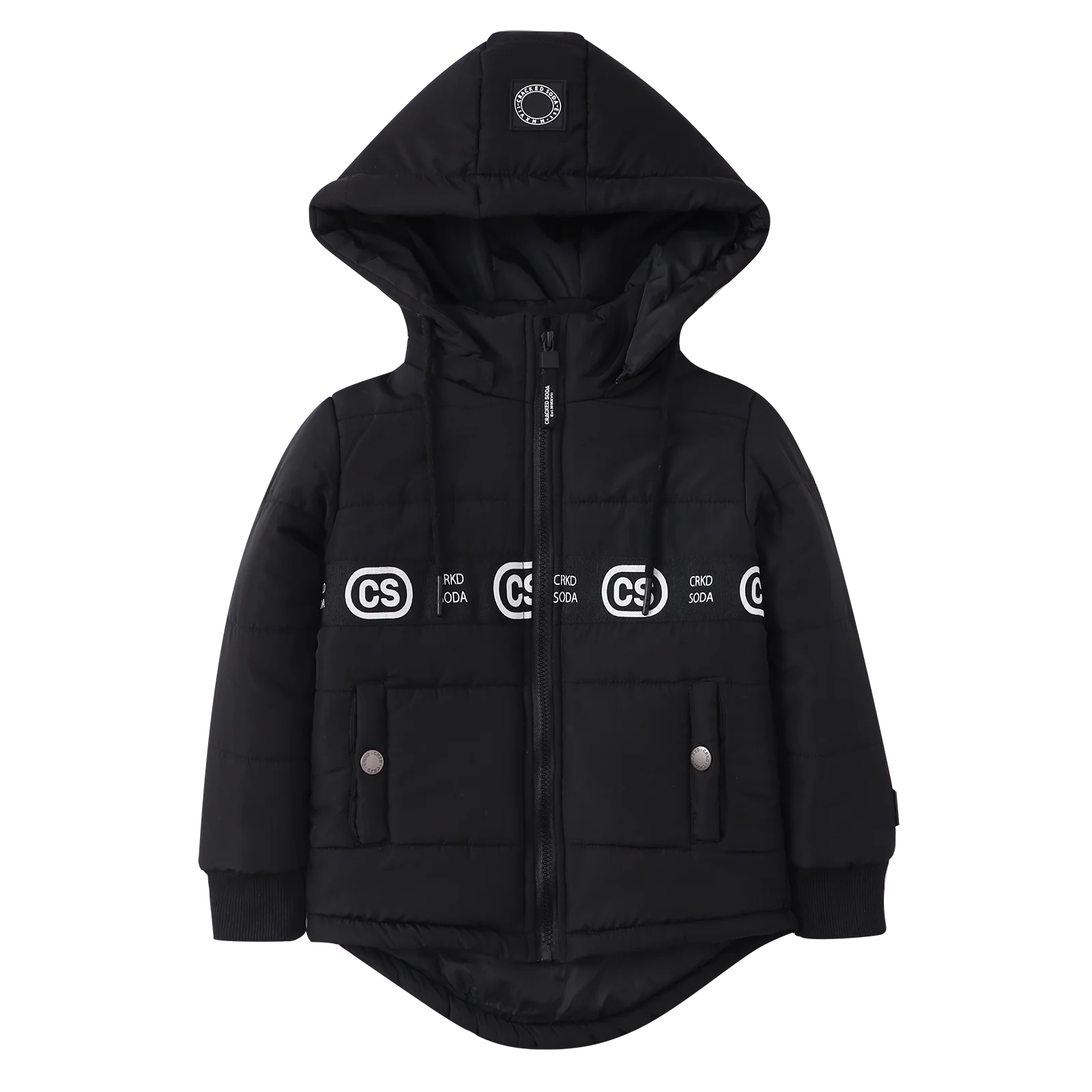 Noah Elevated Puff Jacket with Removable Hood - Black - Image 5
