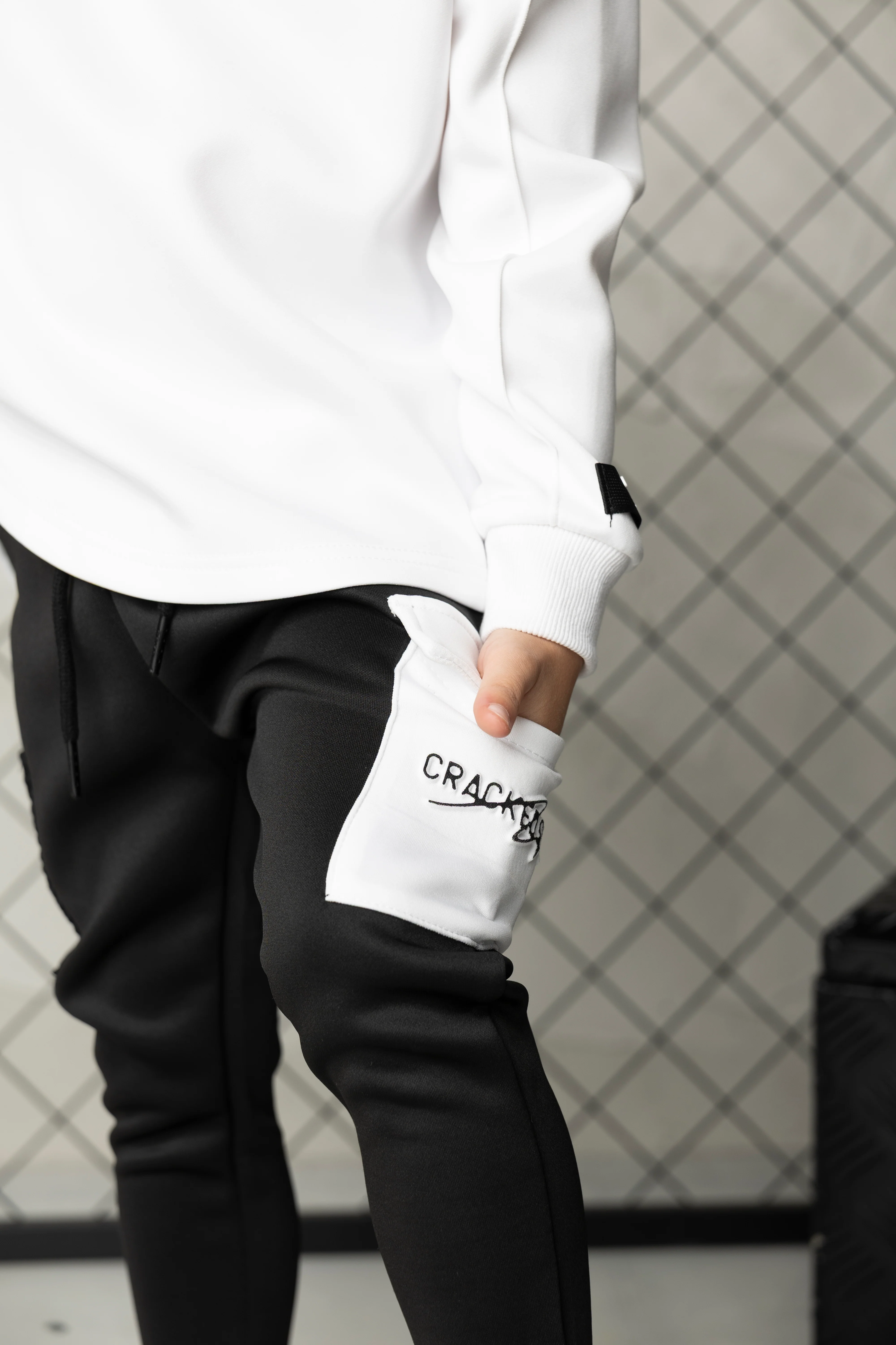 Noah Elevated White Pocket Trackpant - Black - Image 2