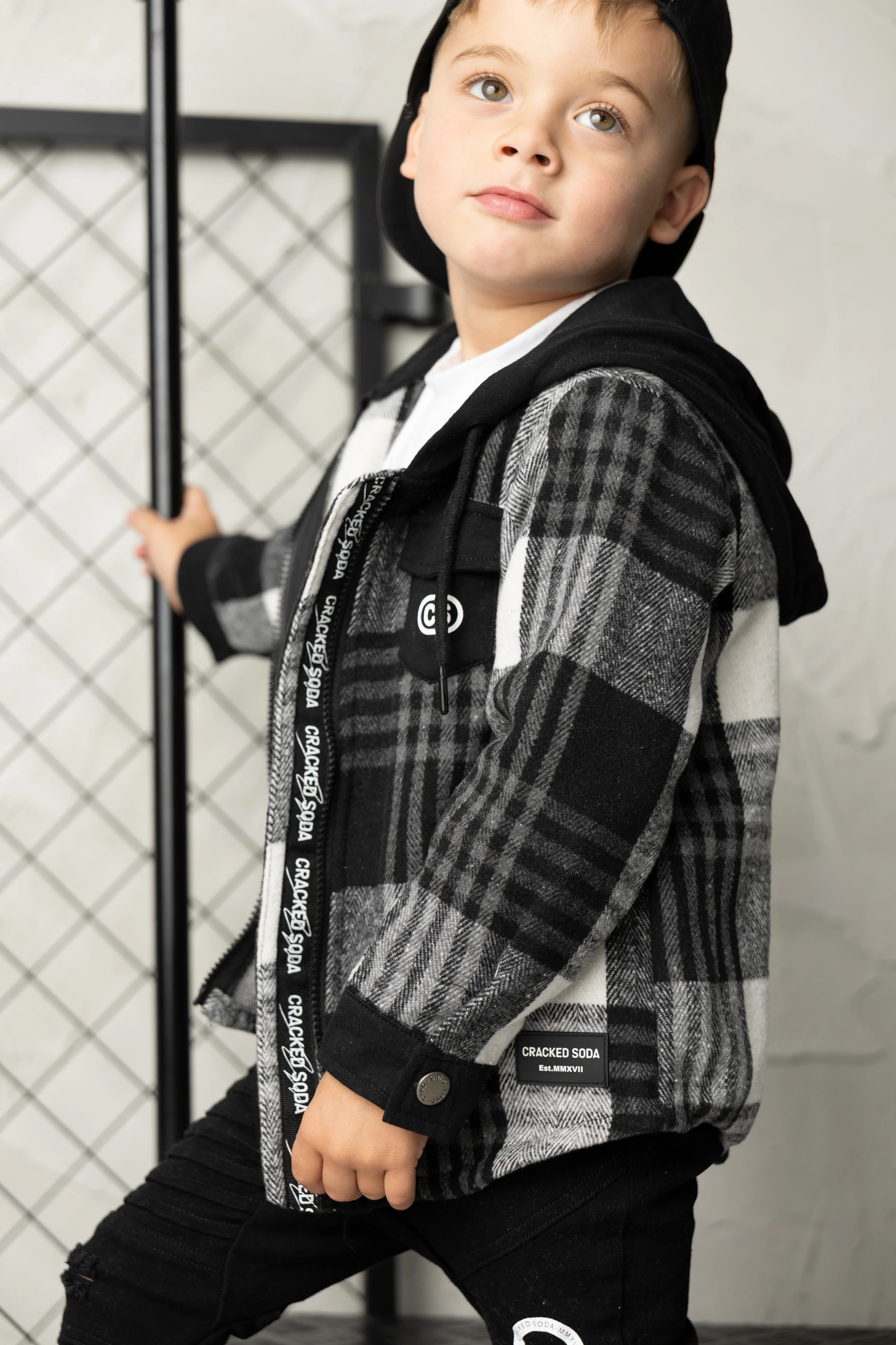 Noah Hooded Shirt Jacket - Check - Image 2