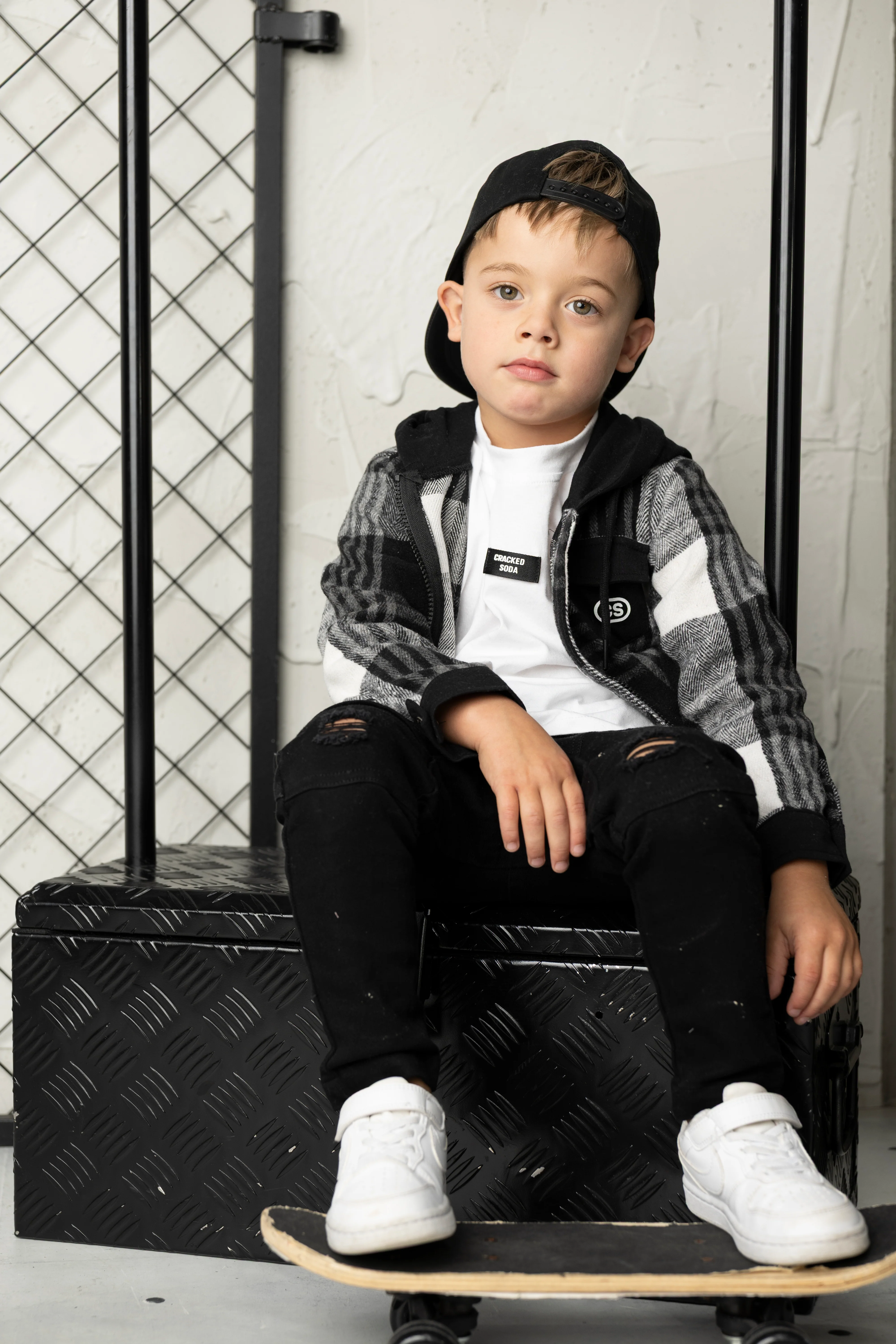 Noah Hooded Shirt Jacket - Check - Image 3