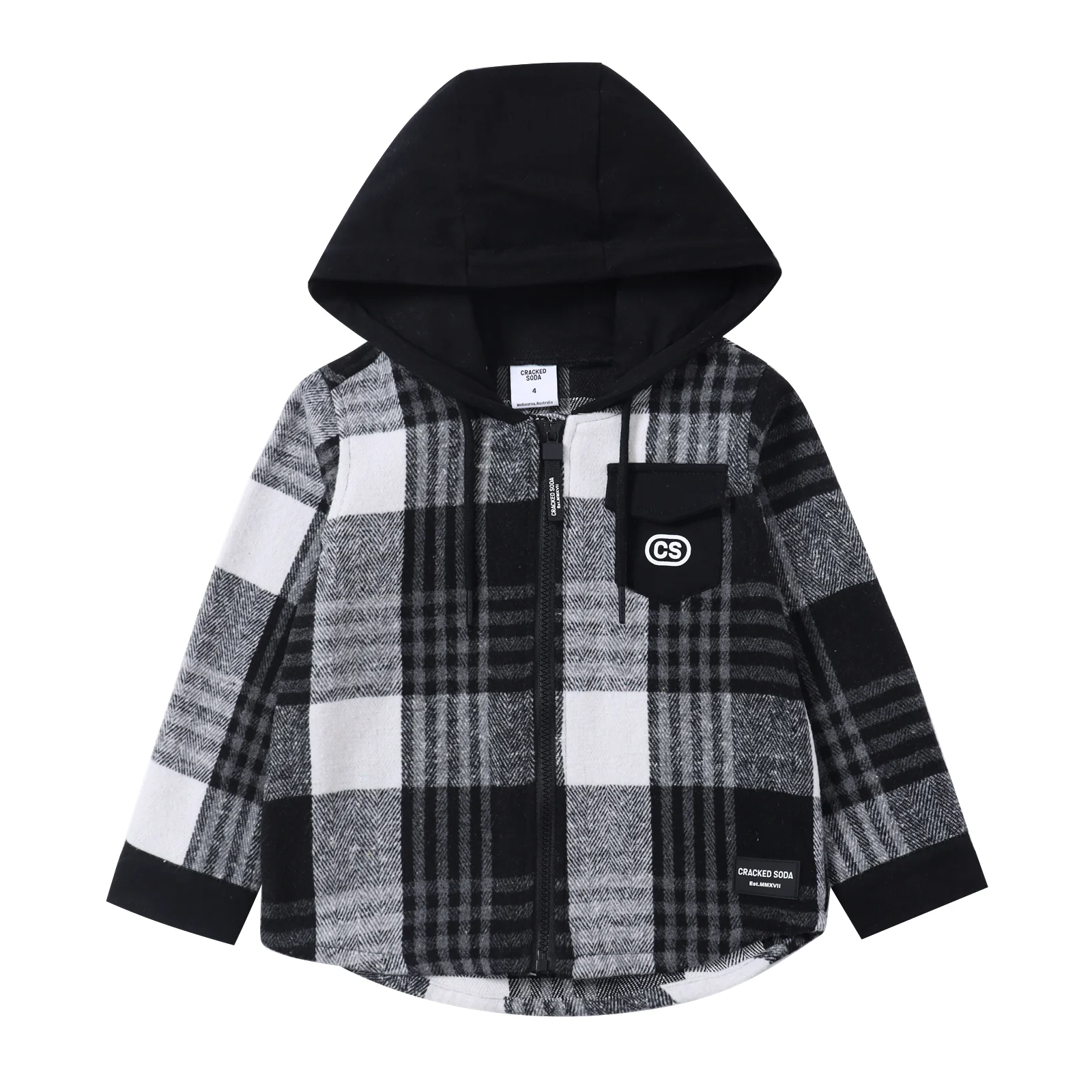 Noah Hooded Shirt Jacket - Check - Image 4