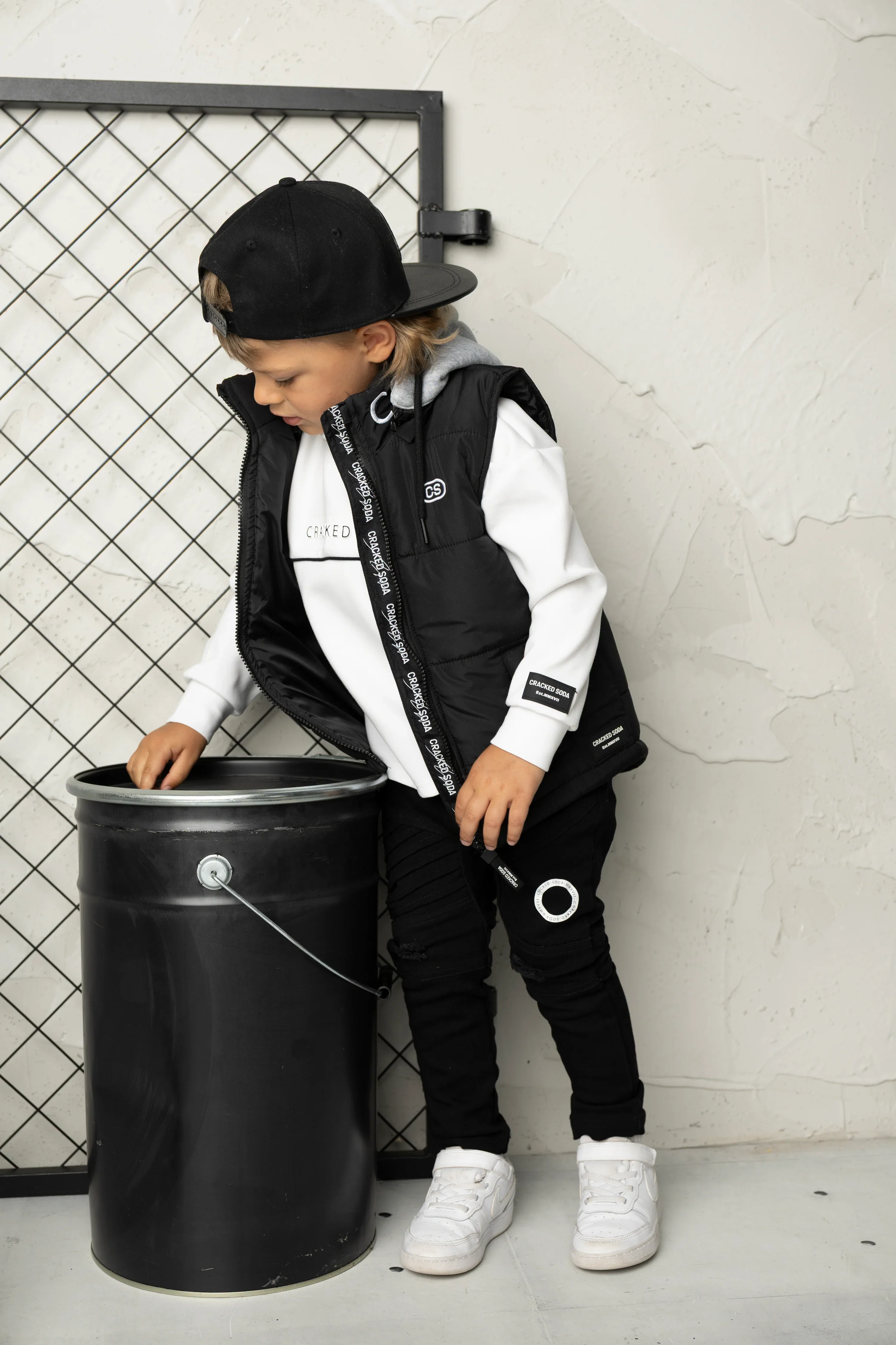 3-Piece Noah Puffer Vest, Crew & Jean Set
