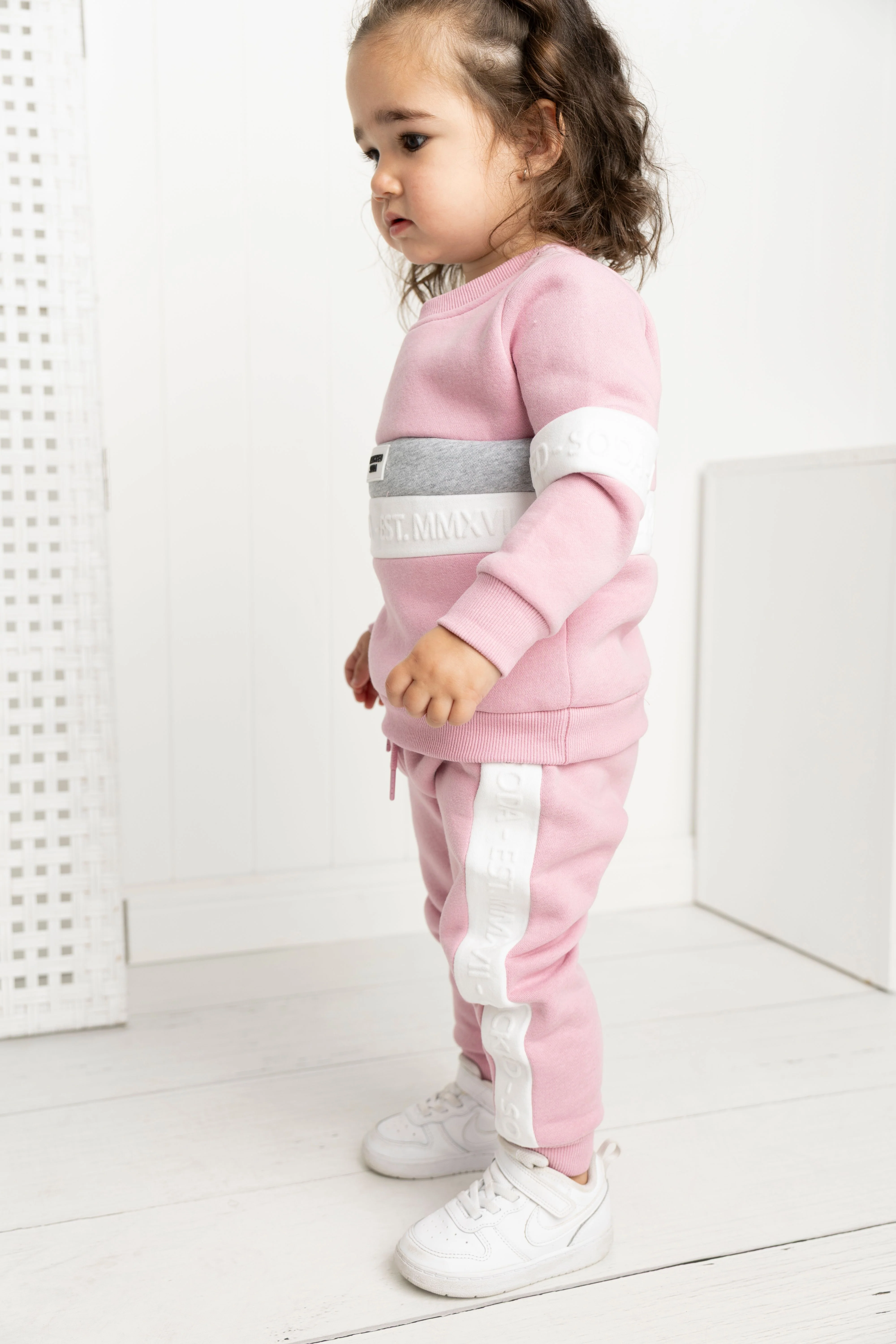 Nova Fleece Crew & Pant Set - Blush