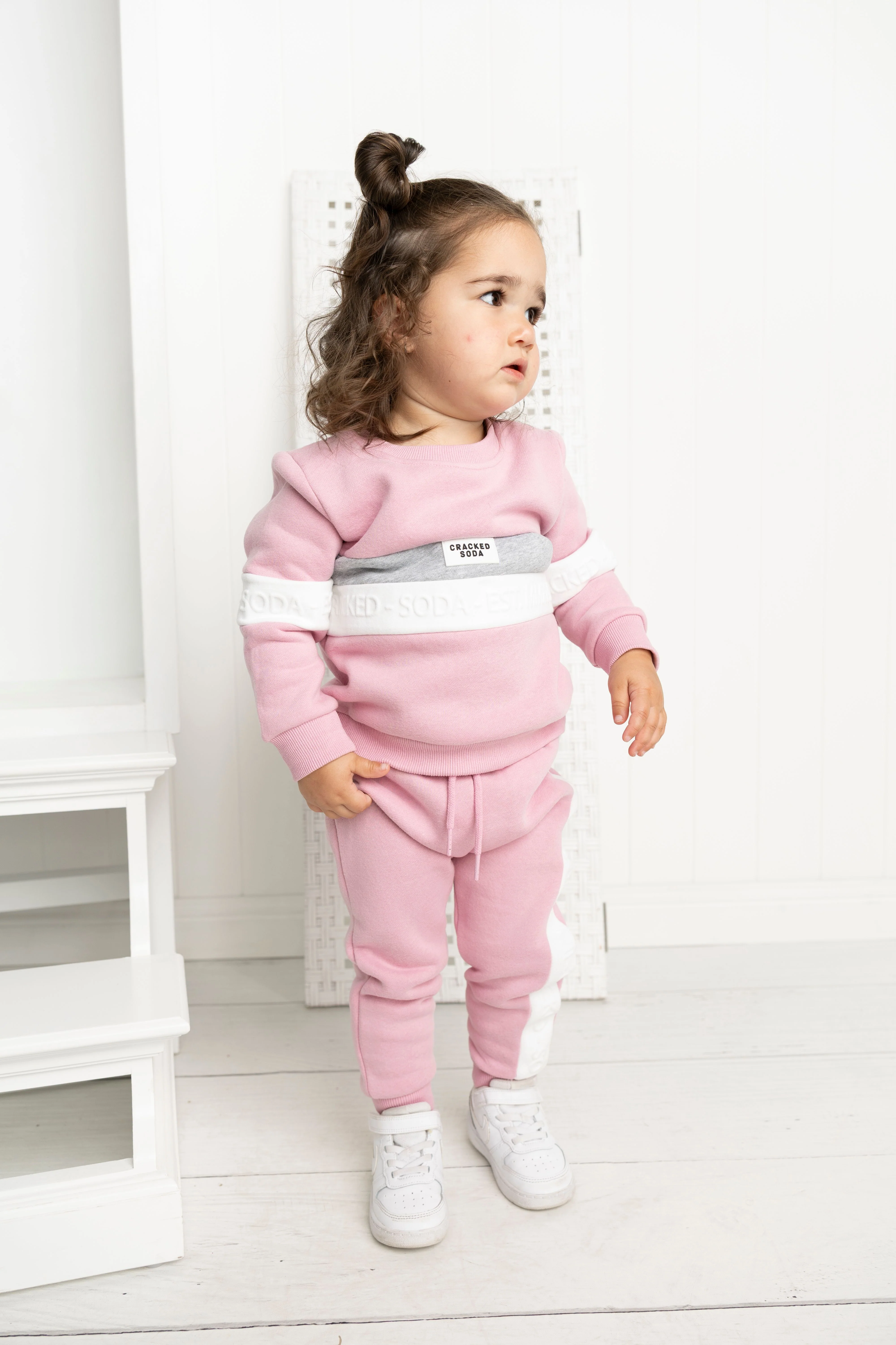 Nova Fleece Crew & Pant Set - Blush - Image 2