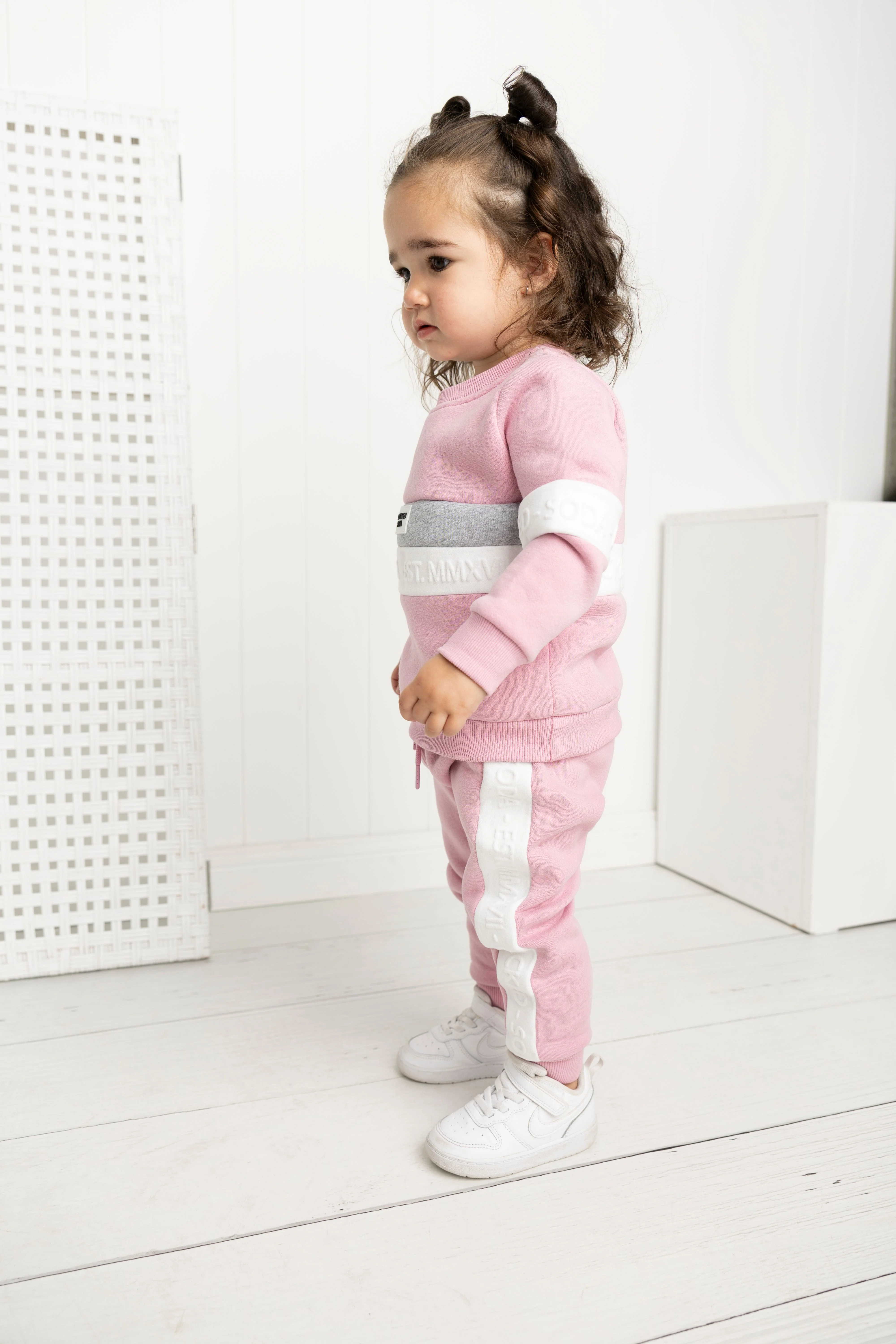 Nova Fleece Crew & Pant Set - Blush - Image 3