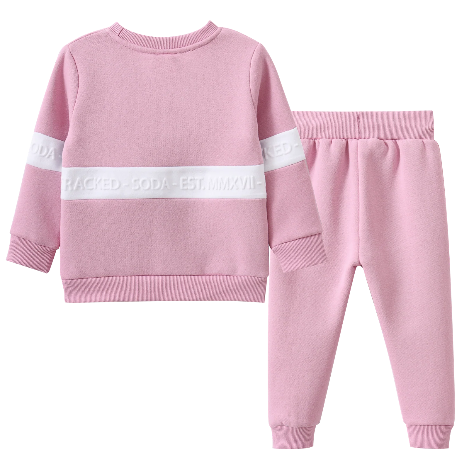 Nova Fleece Crew & Pant Set - Blush - Image 5