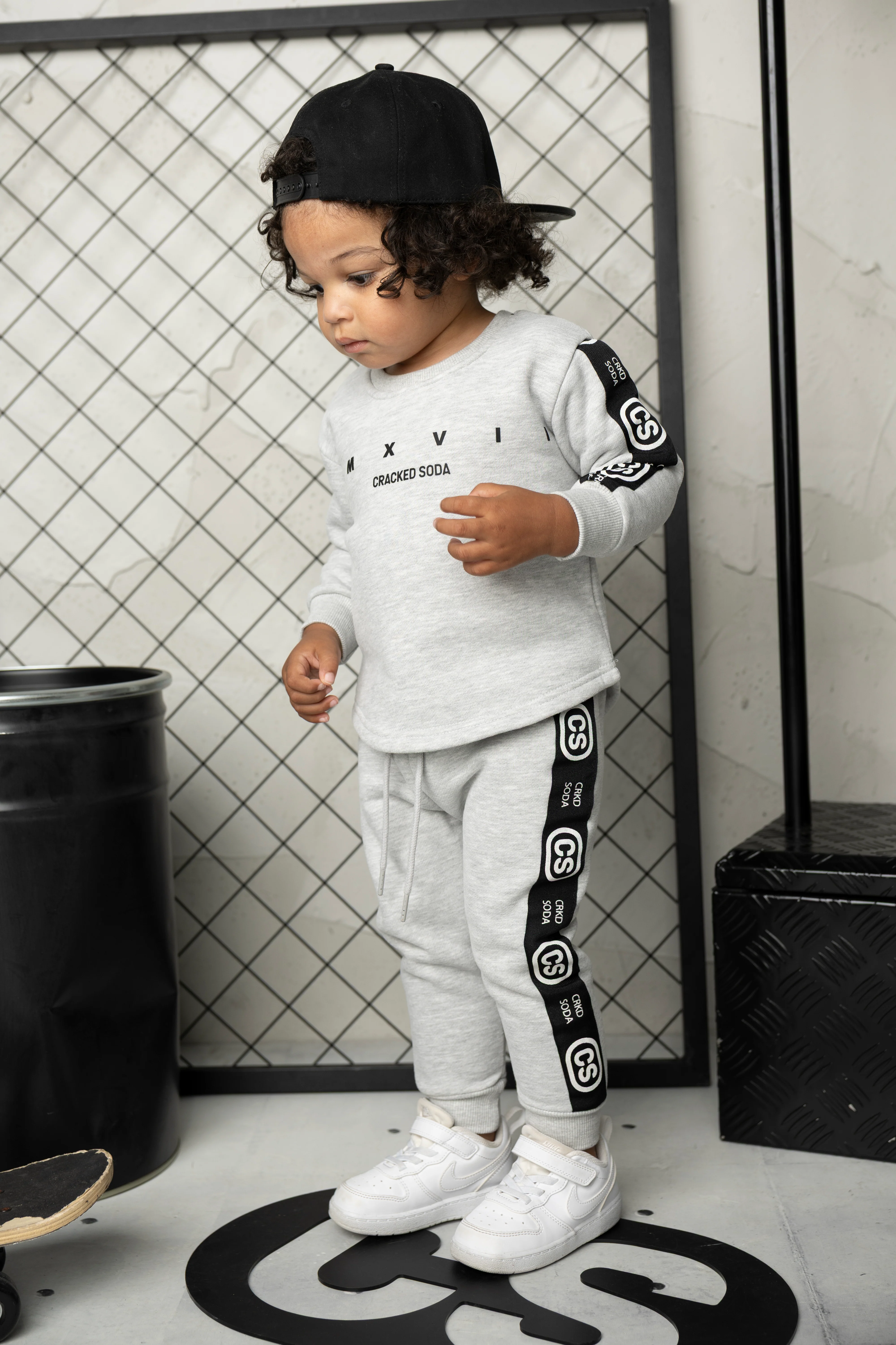 Oaklen Detail Crew Set - Grey Marl