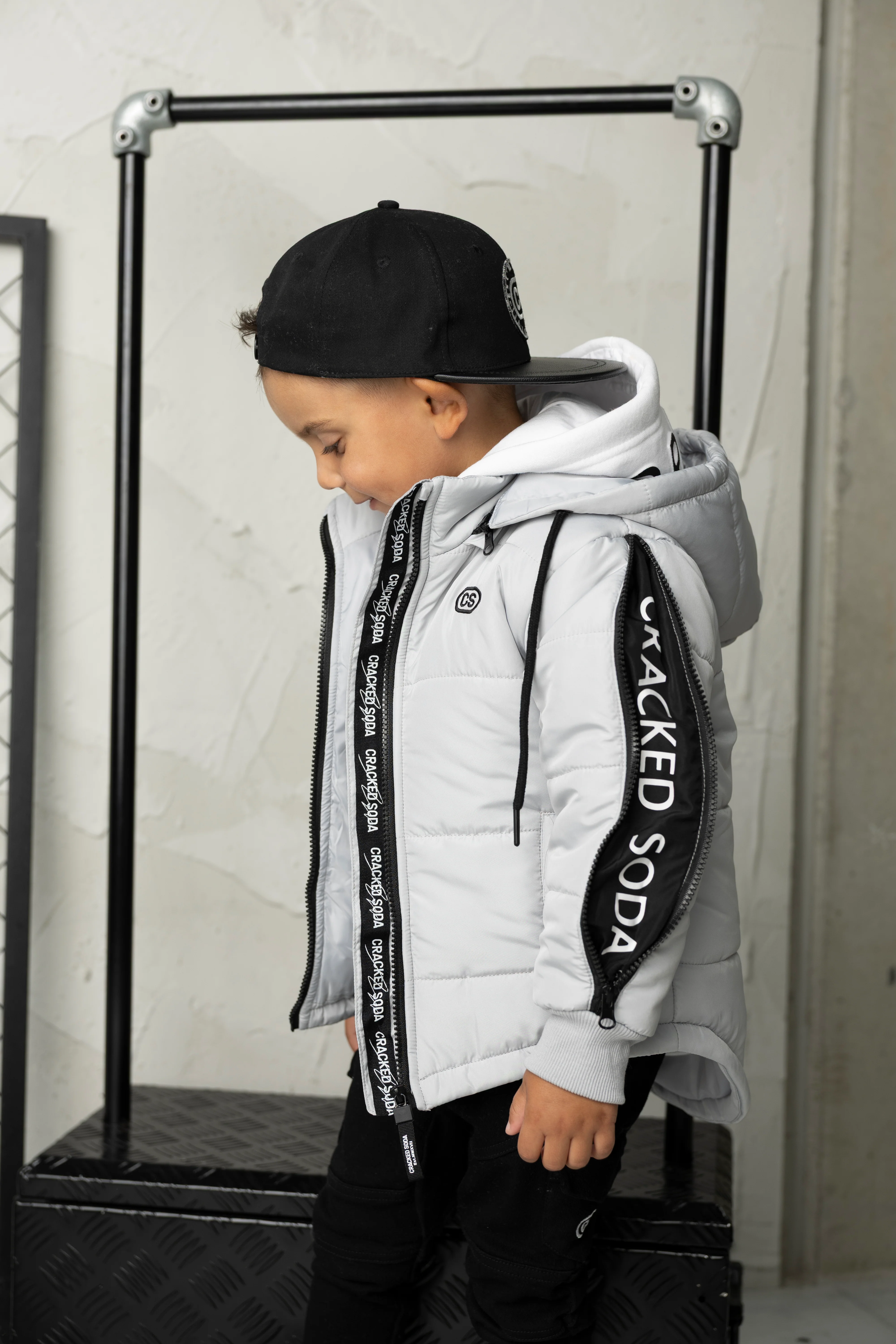 Oaklen Detailed Puffer Jacket - Grey