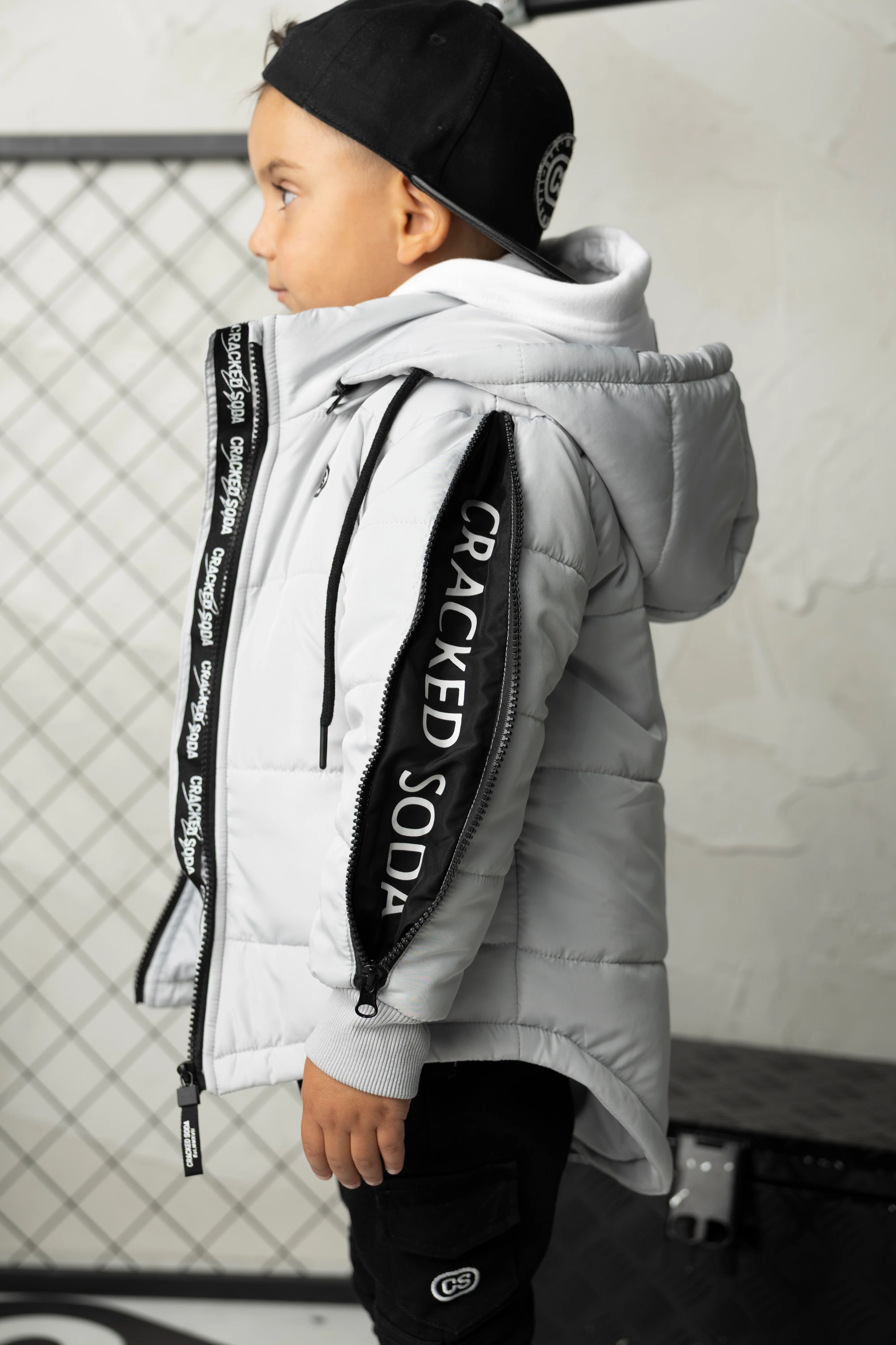 Oaklen Detailed Puffer Jacket - Grey - Image 4
