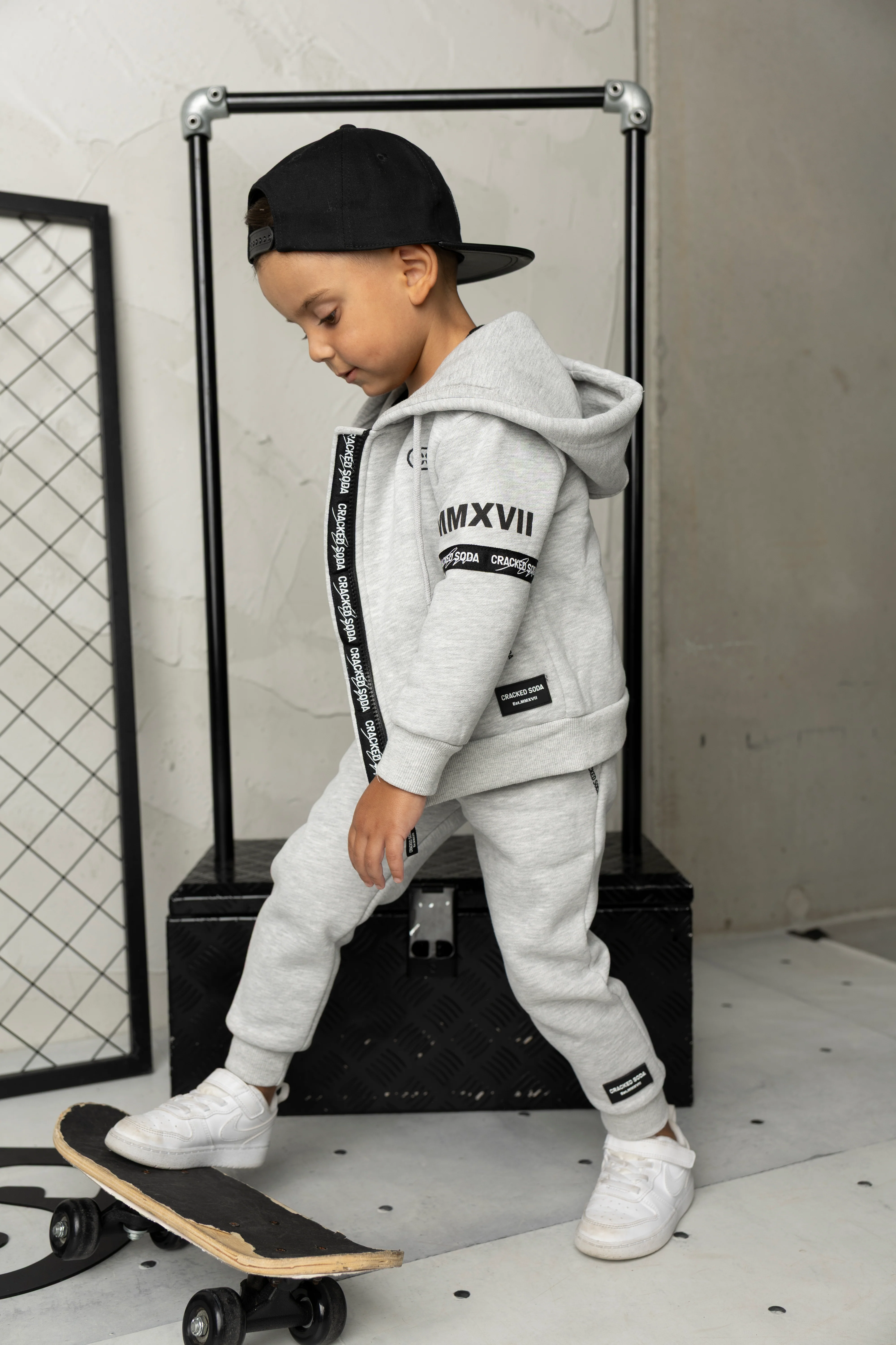 Oaklen Hooded Fleece Jacket - Grey Marl