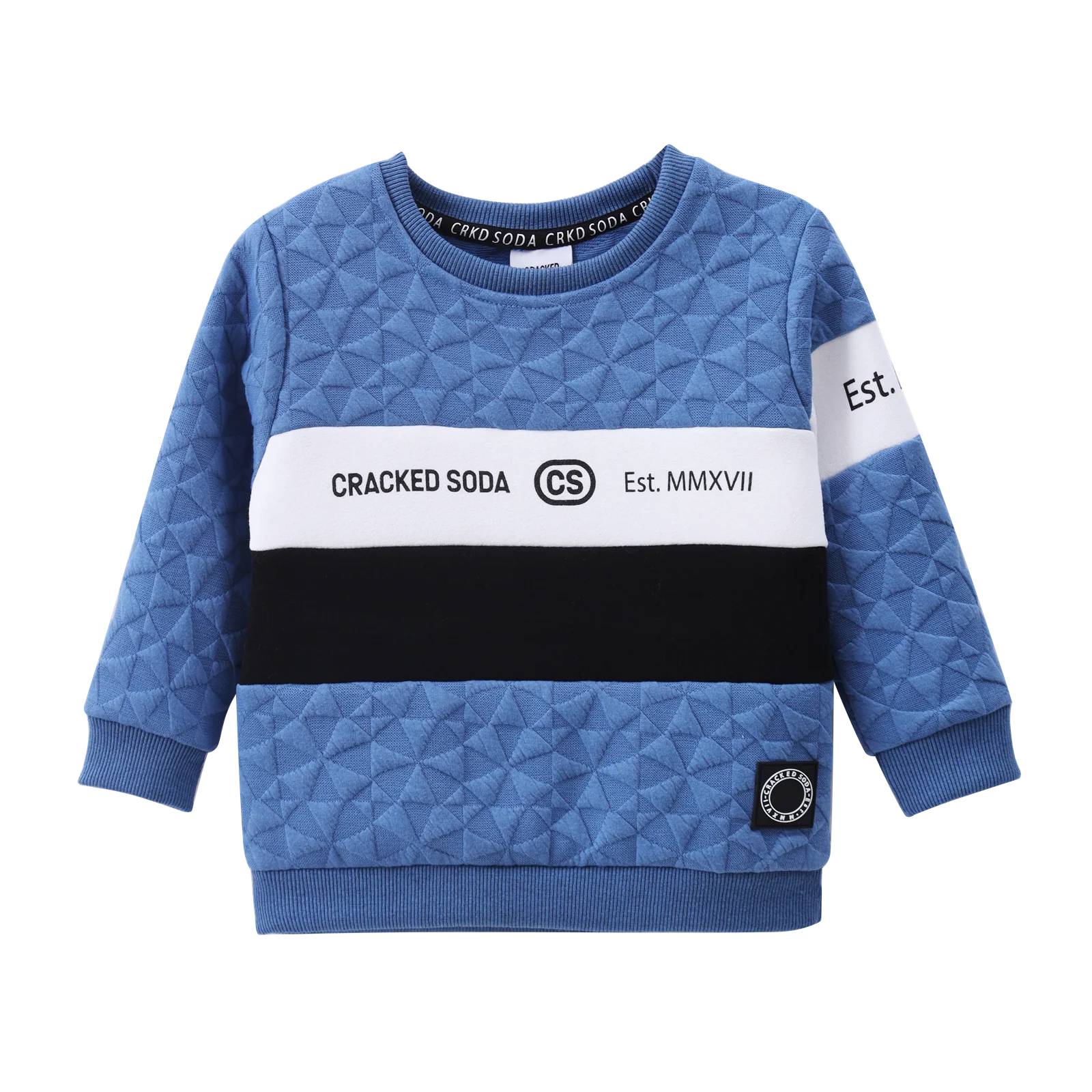 Oscar Textured Crew - Blue - Image 5